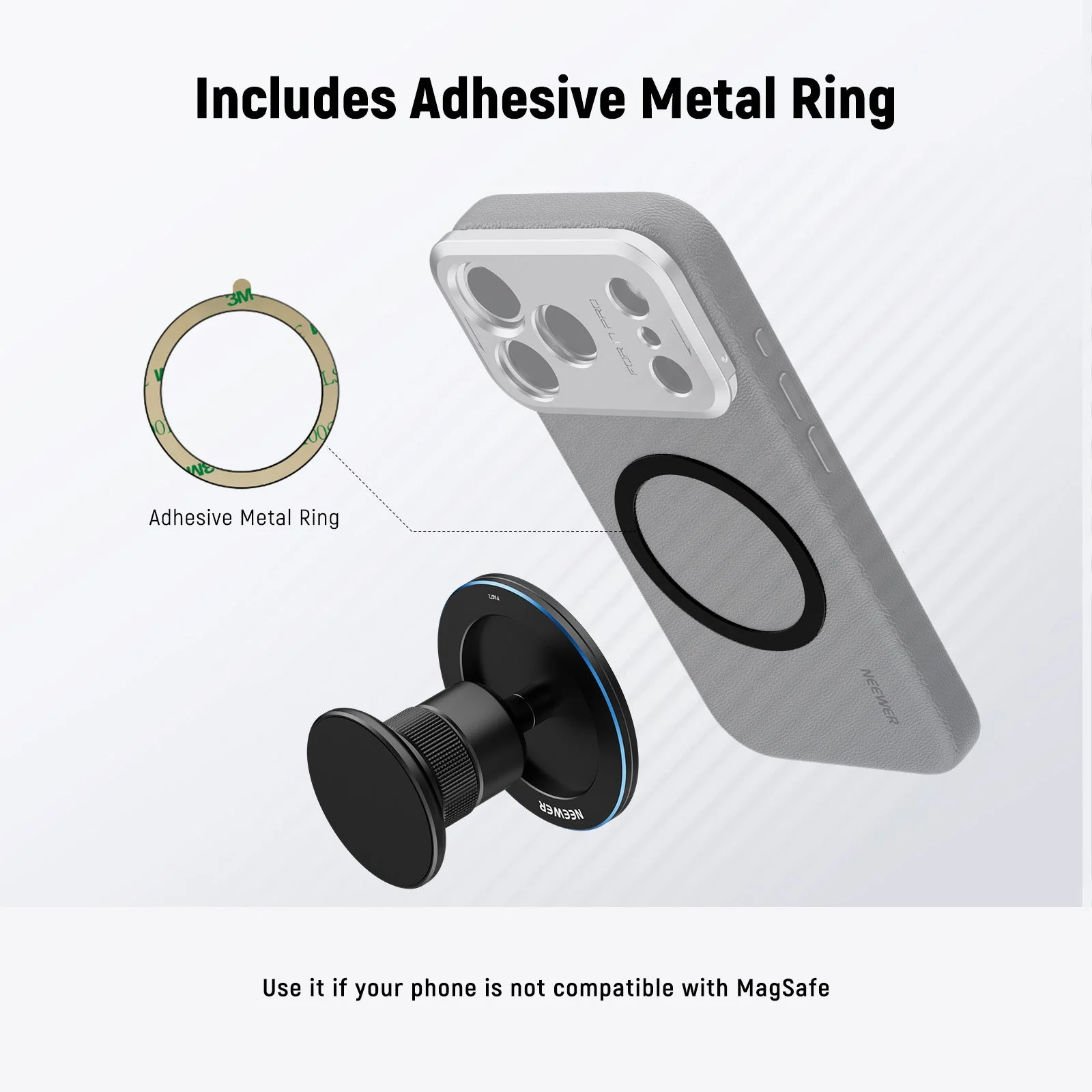 NEEWER PA072 Magnetic Phone Tripod Mount - Image 3