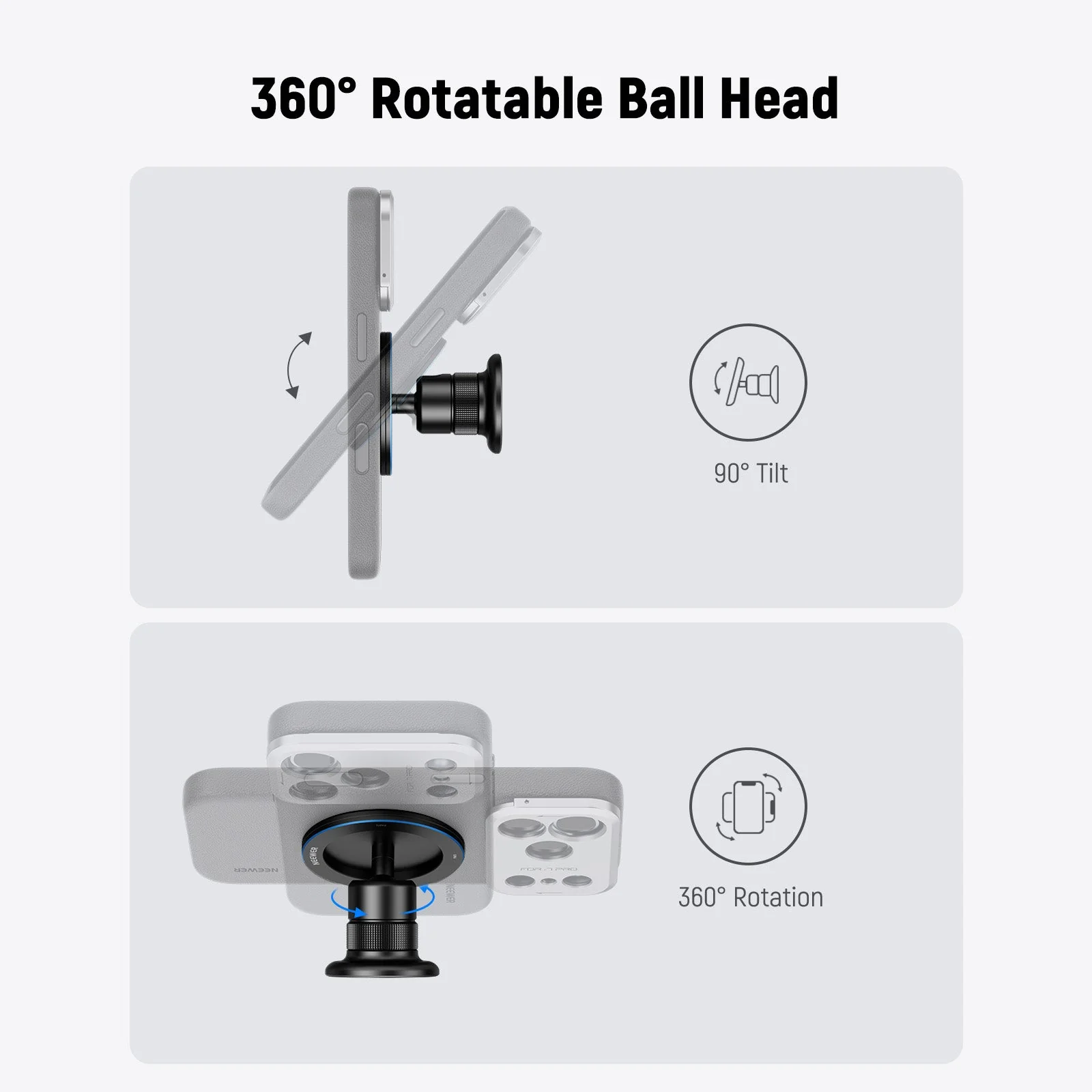 NEEWER PA072 Magnetic Phone Tripod Mount - Image 4