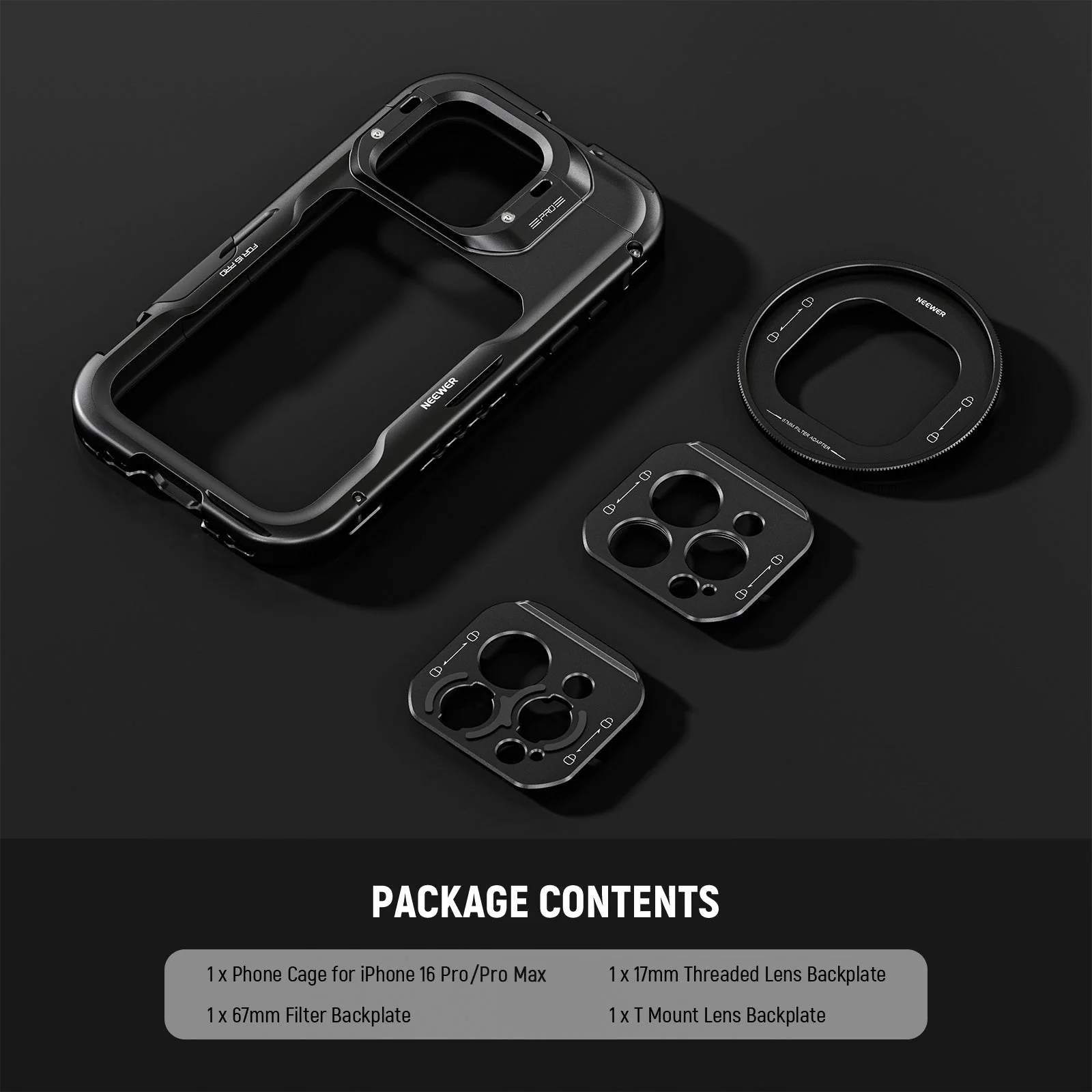 NEEWER PA073/PA074 Phone Cage Compatible with iPhone 16 Pro/Pro Max - Image 9
