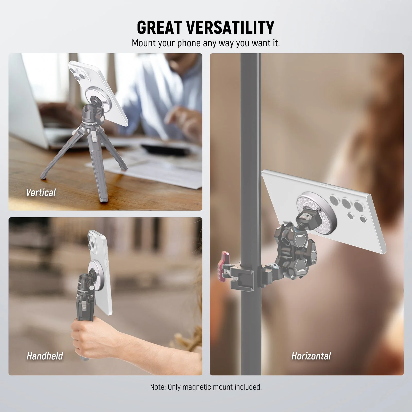 NEEWER PA080 Magnetic Phone Tripod Mount - Image 7