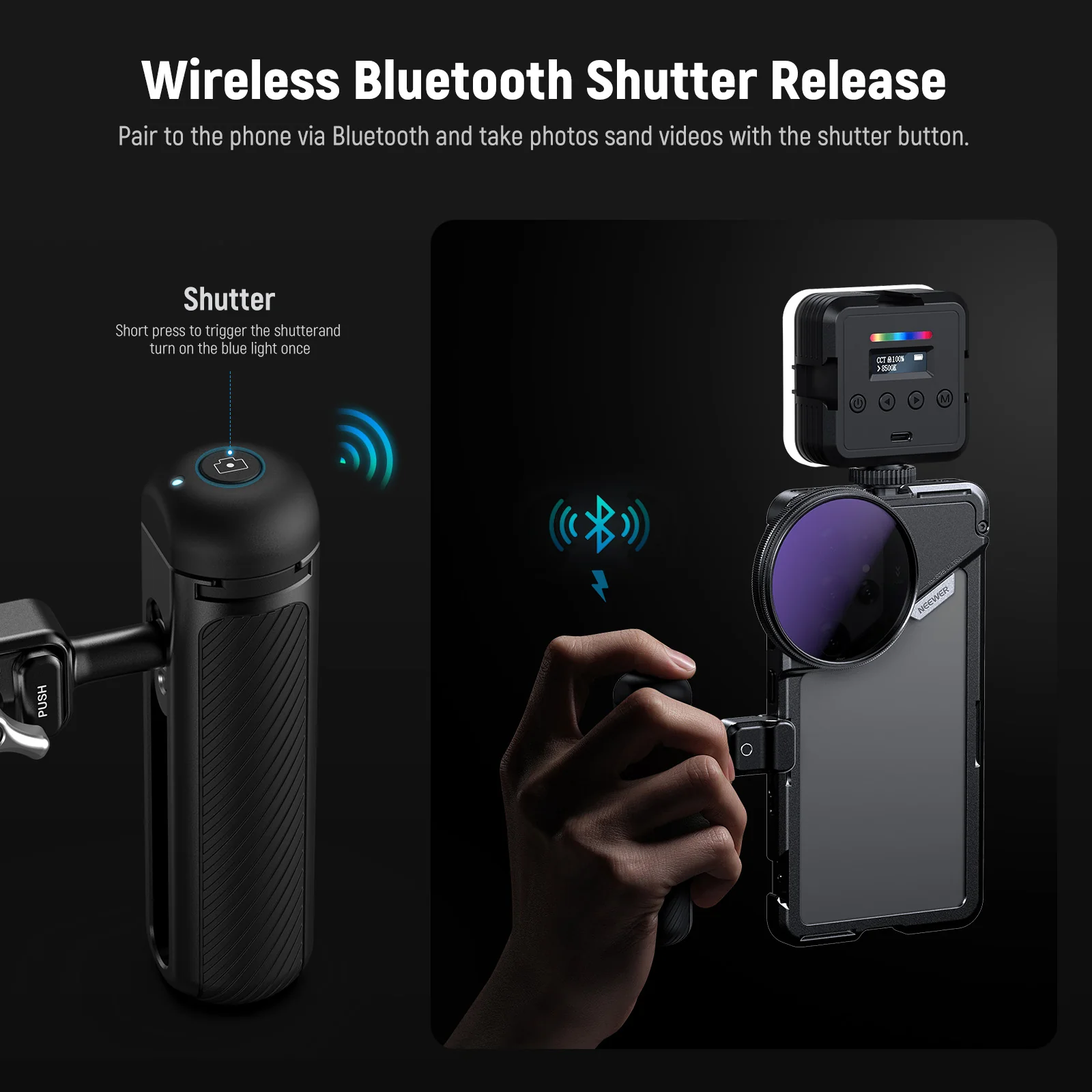 NEEWER PA082 Phone Cage For Samsung S25 Ultra with 67mm Filter/17mm/T Mount Adapters - Image 11