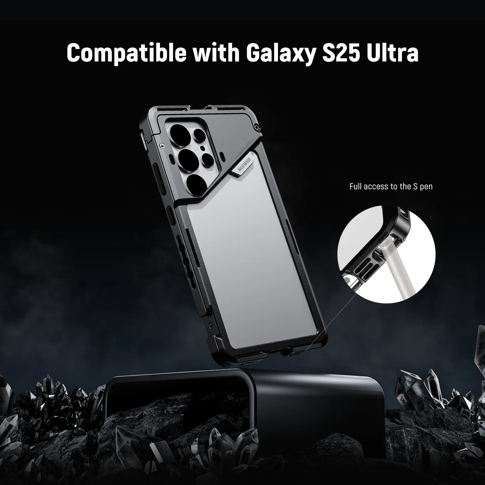 NEEWER PA082 Phone Cage For Samsung S25 Ultra with 67mm Filter/17mm/T Mount Adapters - Image 6