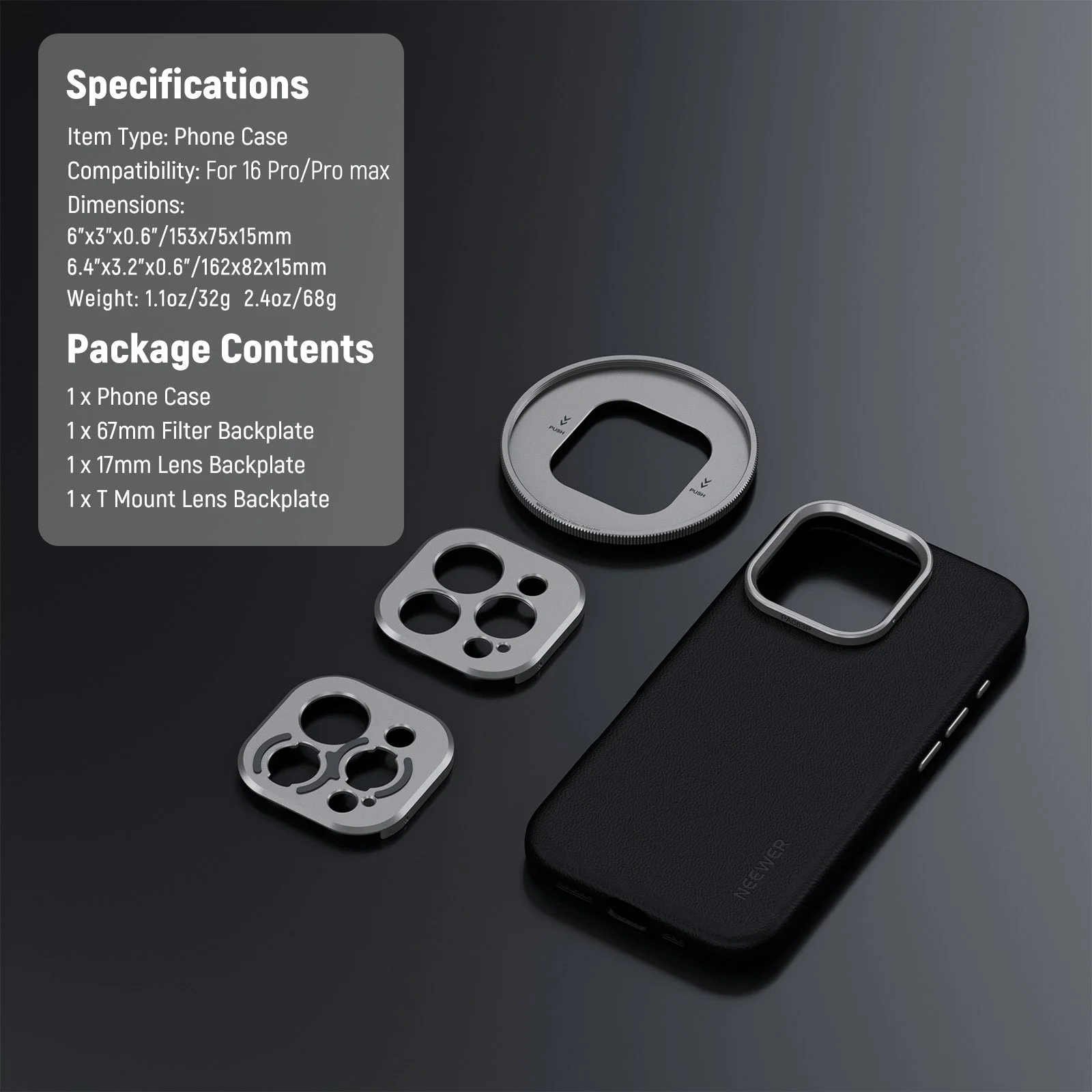 NEEWER PA083P/PA084P Upgraded Phone Case for iPhone 16 Pro/Pro Max - Image 7