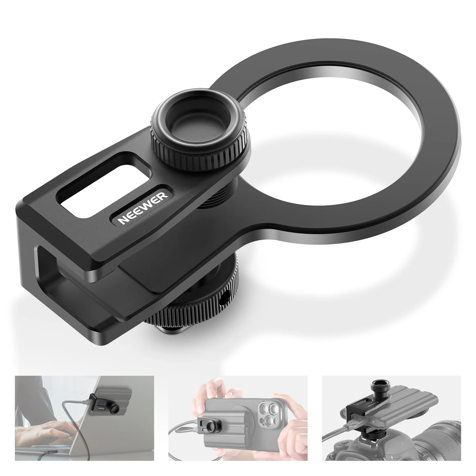 NEEWER PA085 SSD Holder with Detachable Cold Shoe For MagSafe