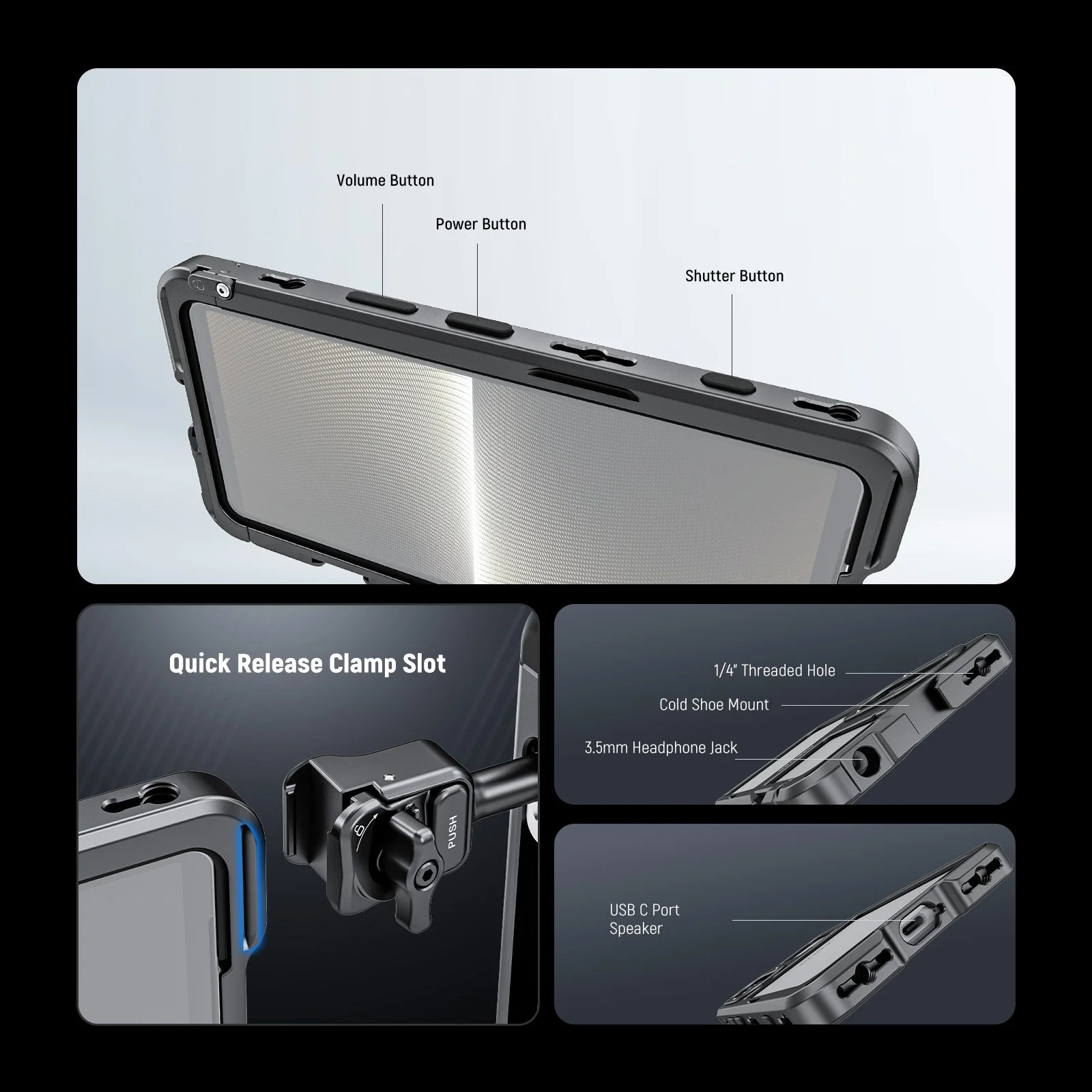 NEEWER PA086/PA087 Phone Cage Compatible with Sony Xperia PRO-I / Xperia 1 V - Image 12