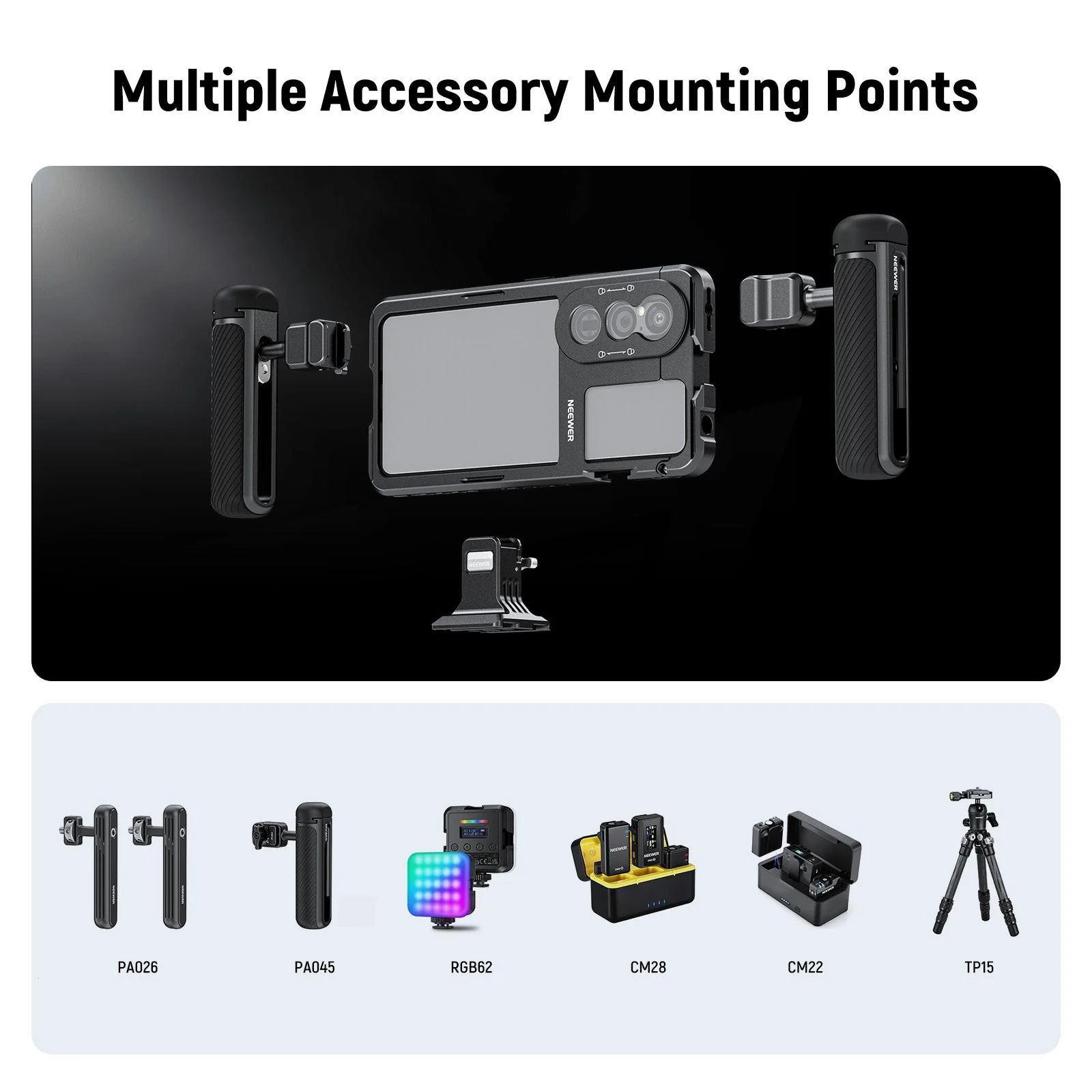 NEEWER PA086/PA087 Phone Cage Compatible with Sony Xperia PRO-I / Xperia 1 V - Image 13