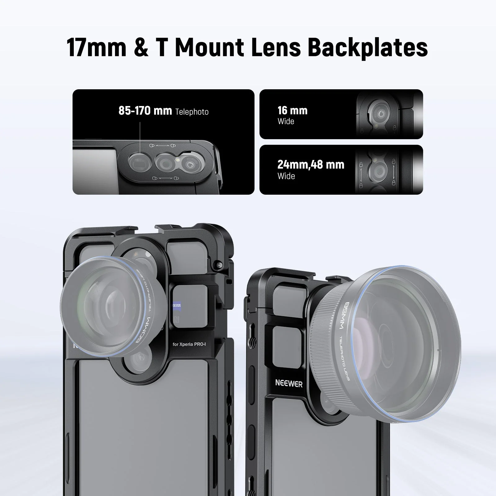 NEEWER PA086/PA087 Phone Cage Compatible with Sony Xperia PRO-I / Xperia 1 V - Image 3