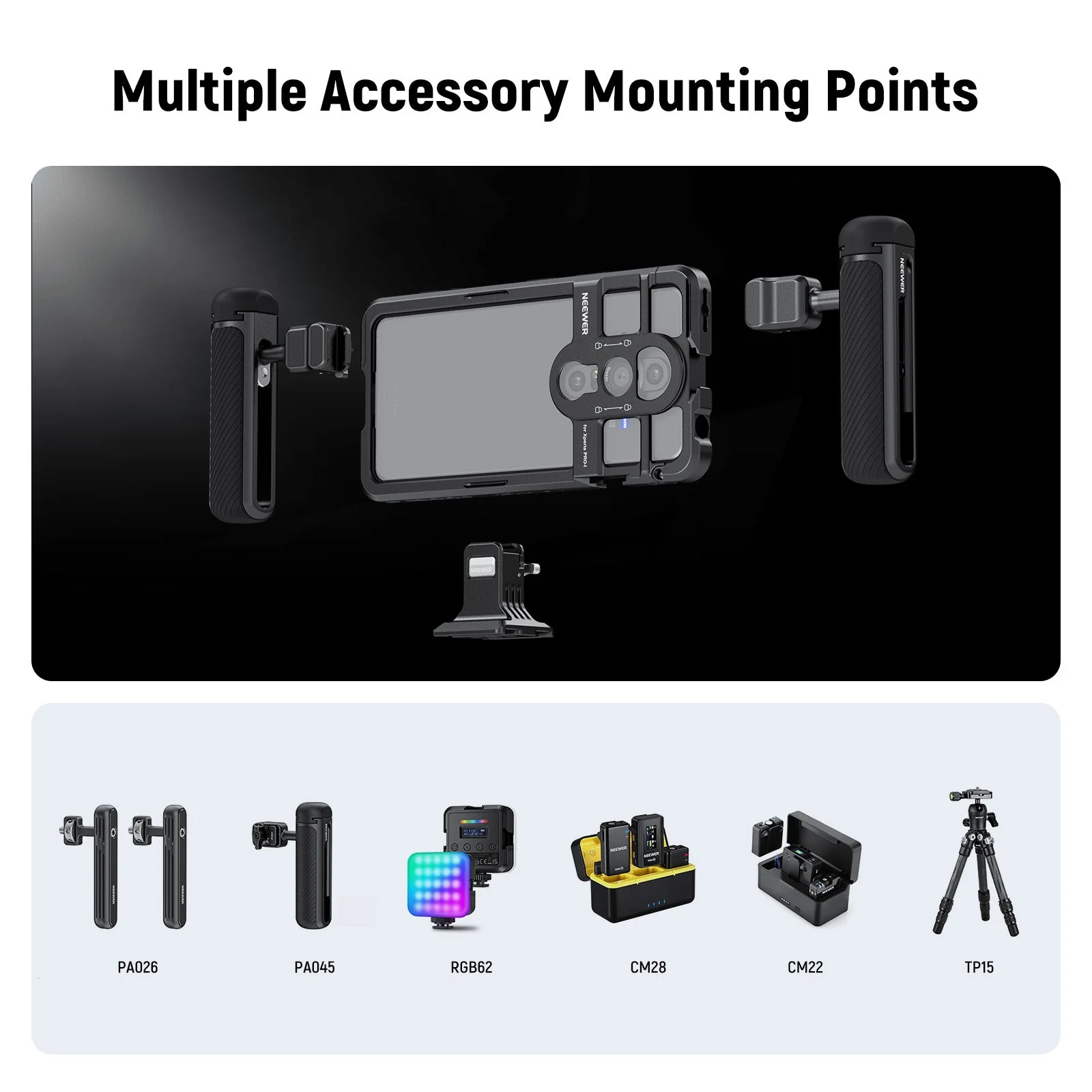 NEEWER PA086/PA087 Phone Cage Compatible with Sony Xperia PRO-I / Xperia 1 V - Image 6