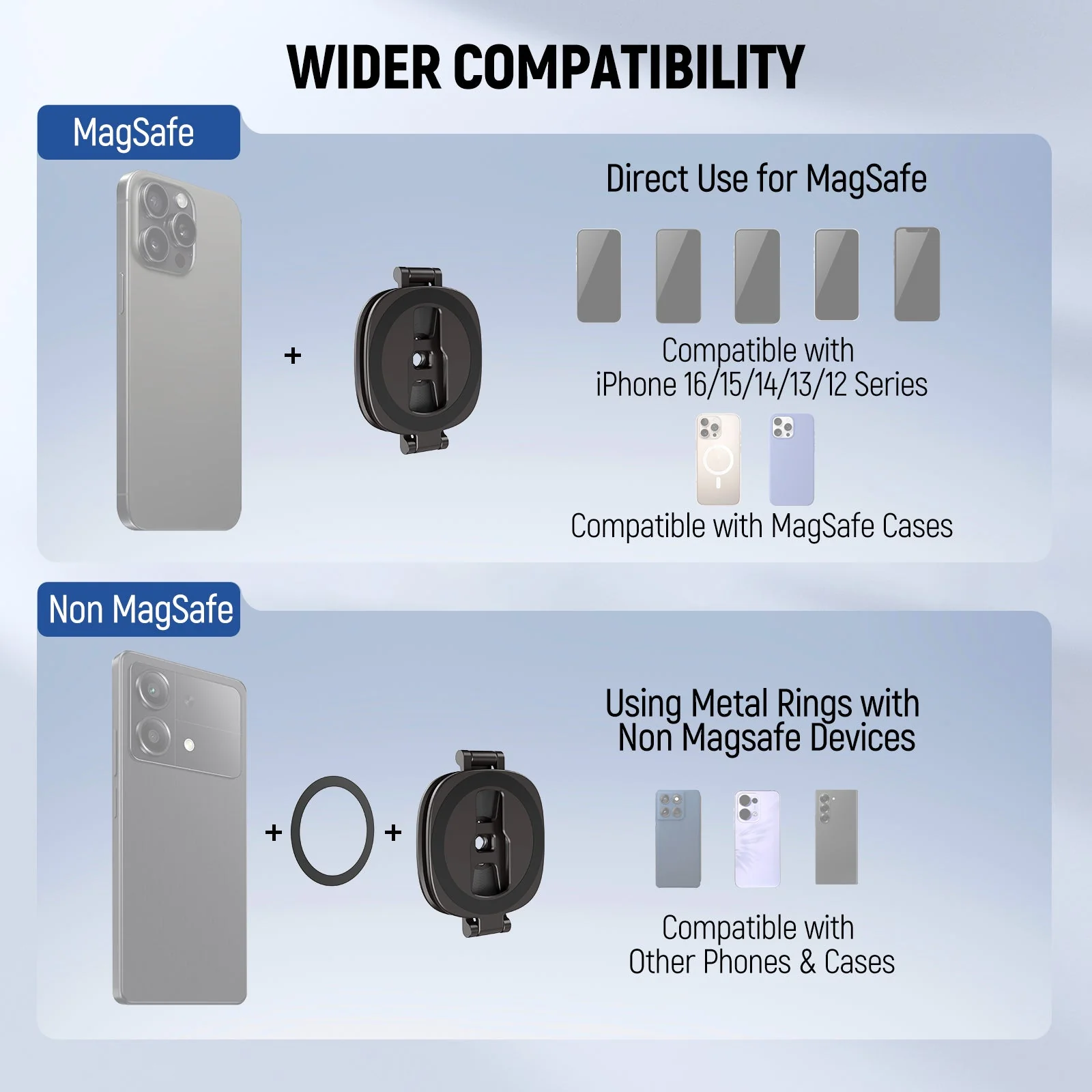 NEEWER PA095 Foldable Dual Magnetic Phone Holder - Image 8