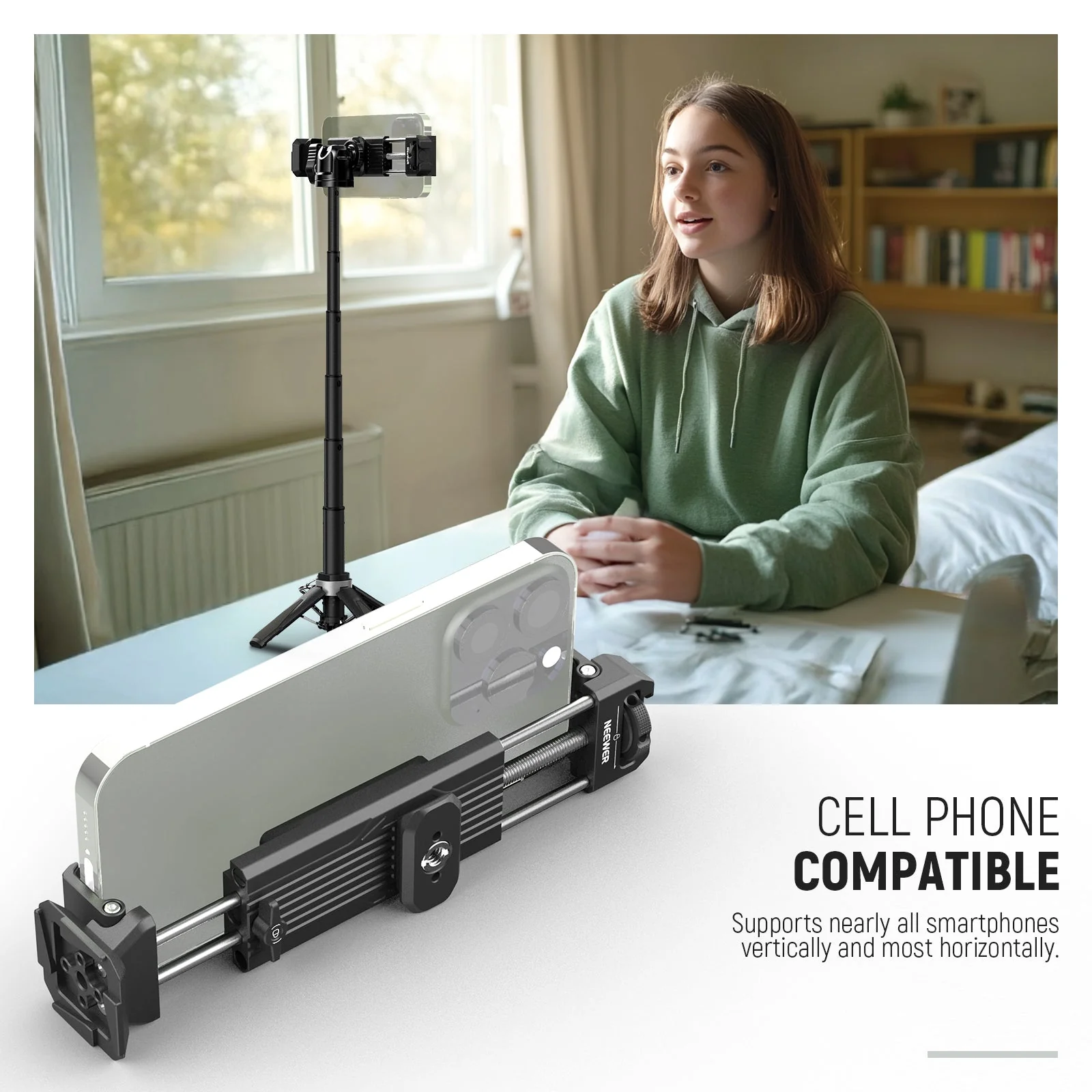 NEEWER PA100 4.1"-9.5" Adjustable Tablet Holder - Image 4