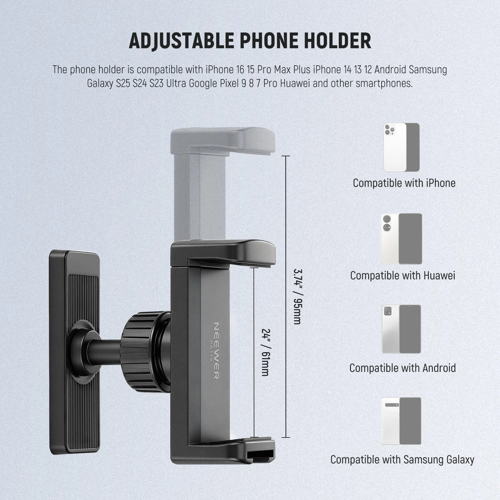 NEEWER PA119 Magnetic Phone Holder Mount for Gym - Image 5