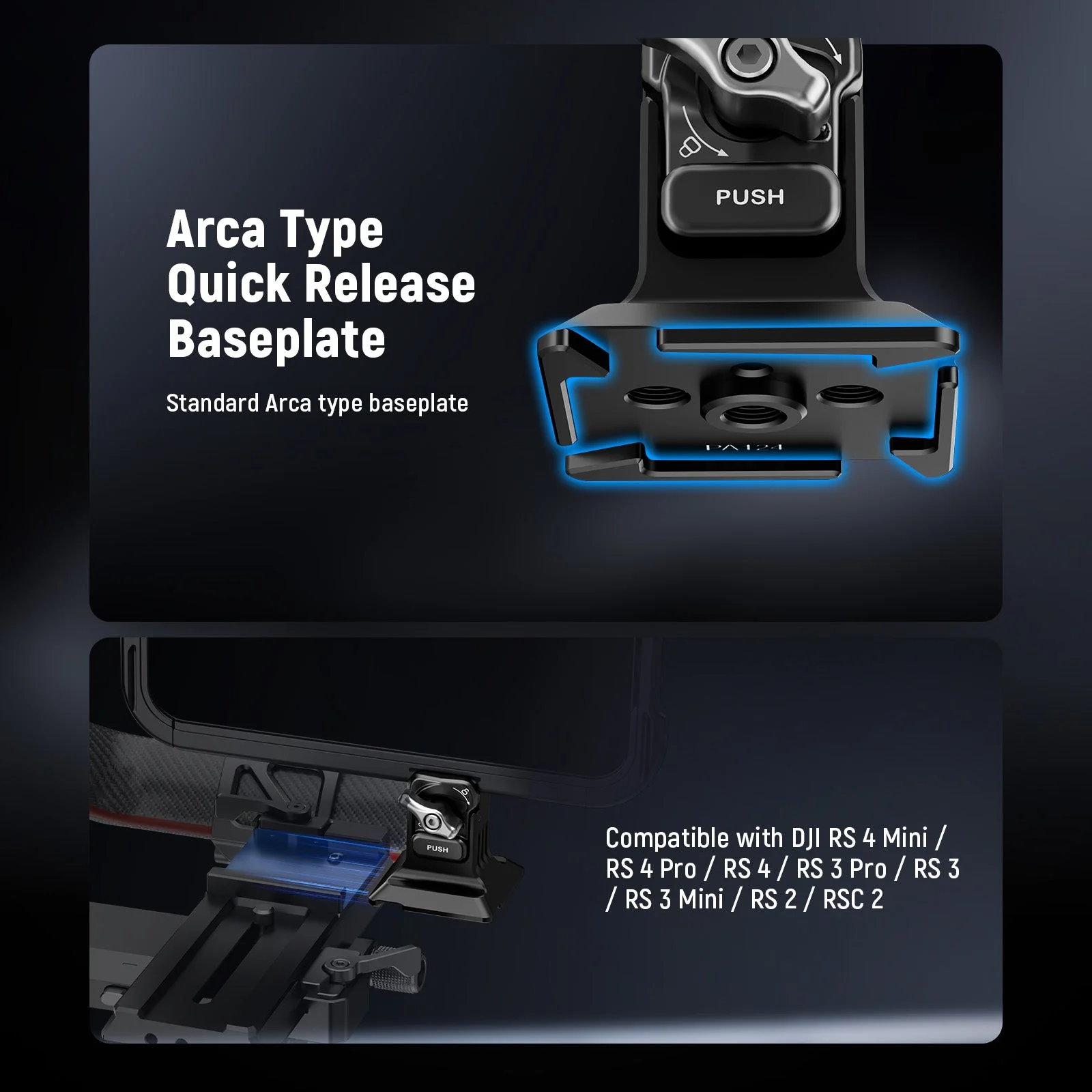 NEEWER PA124 Quick Release Phone Tripod Mount with Arca Type Base - Image 4