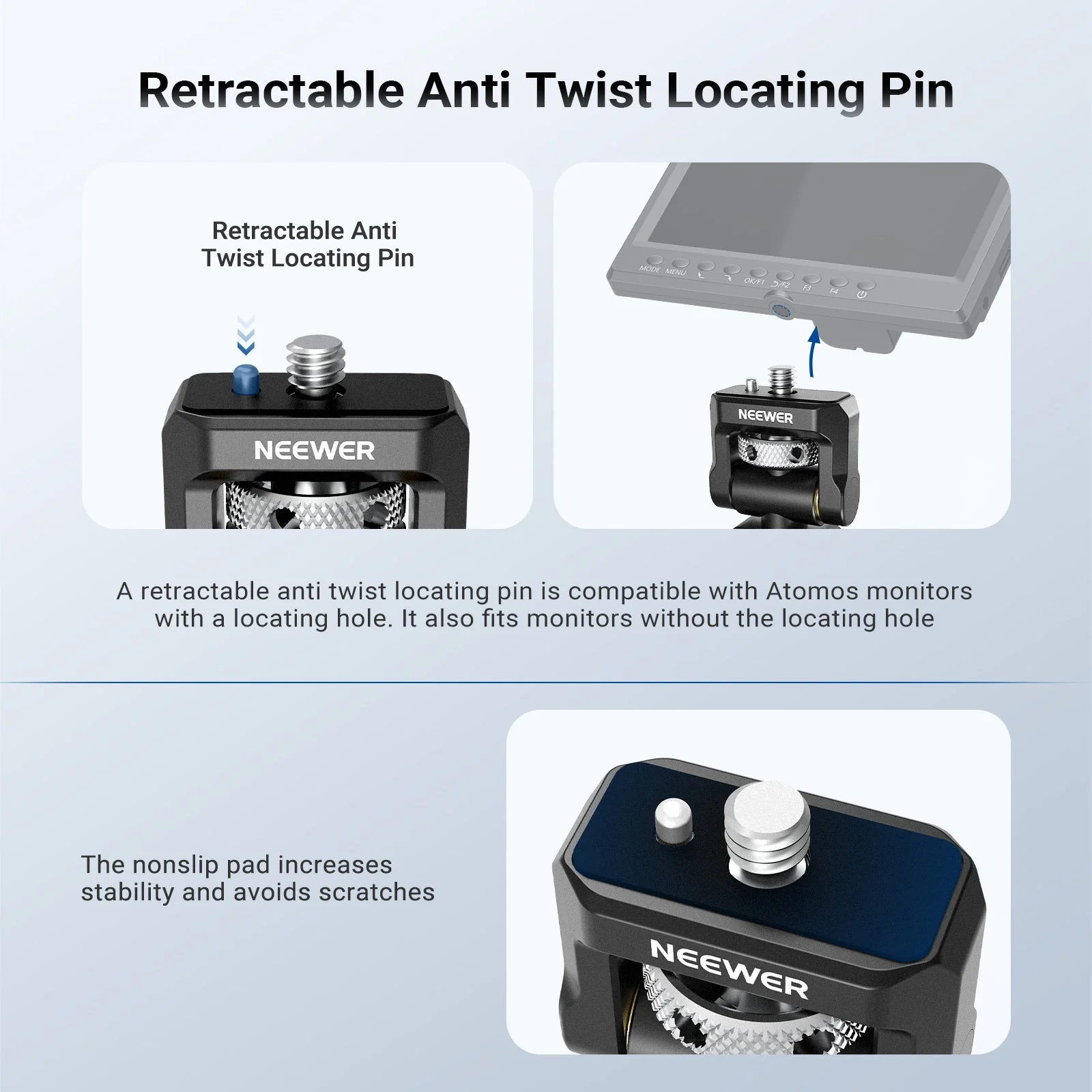 NEEWER PA127 Quick Release Monitor Mount for Phone Cage - Image 4