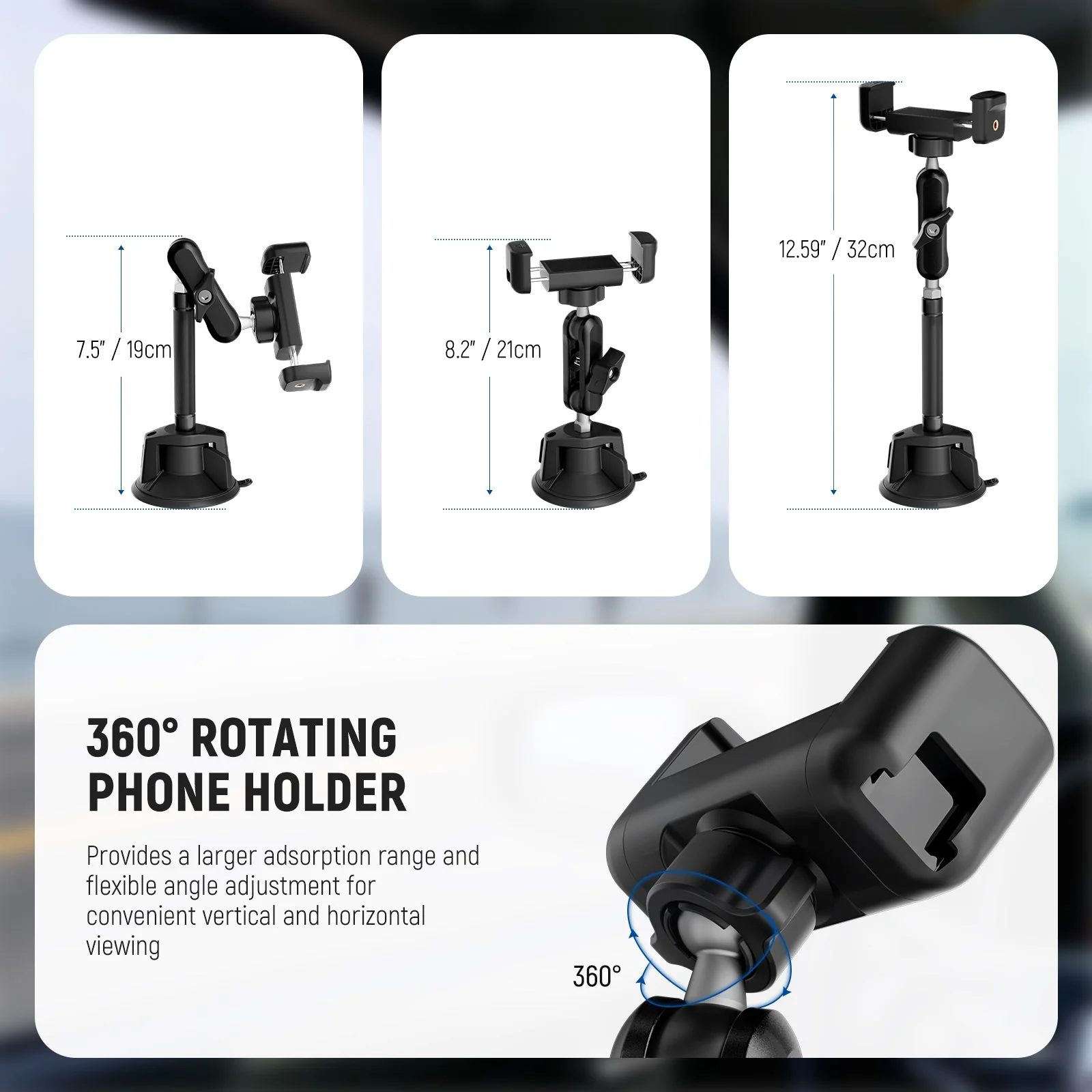 NEEWER PA136/PA137 Suction Cup Car Phone Holder - Image 10