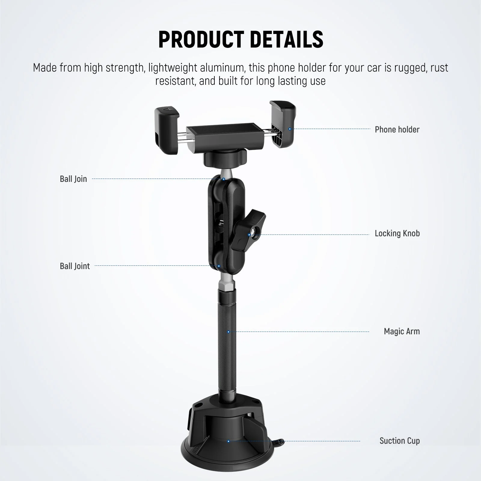 NEEWER PA136/PA137 Suction Cup Car Phone Holder - Image 11