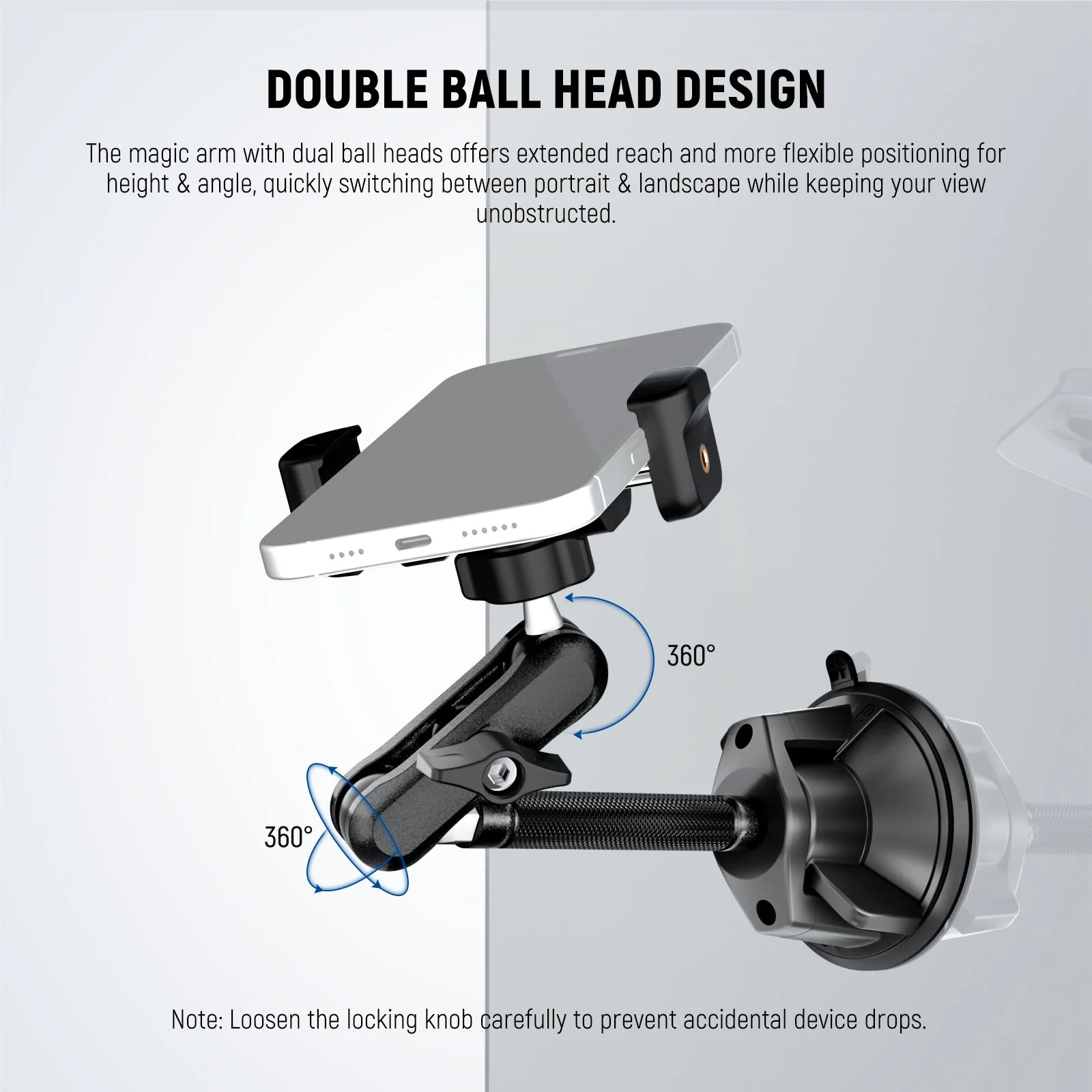 NEEWER PA136/PA137 Suction Cup Car Phone Holder - Image 14