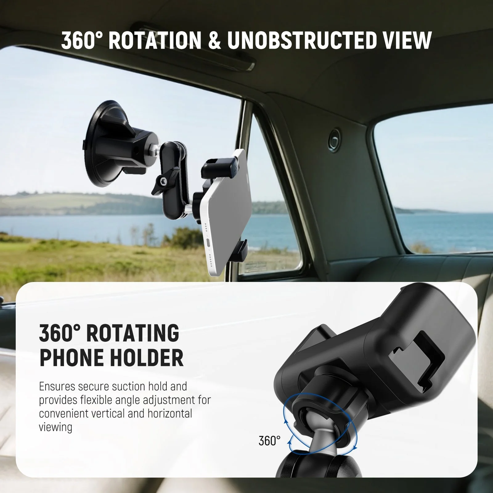 NEEWER PA136/PA137 Suction Cup Car Phone Holder - Image 2