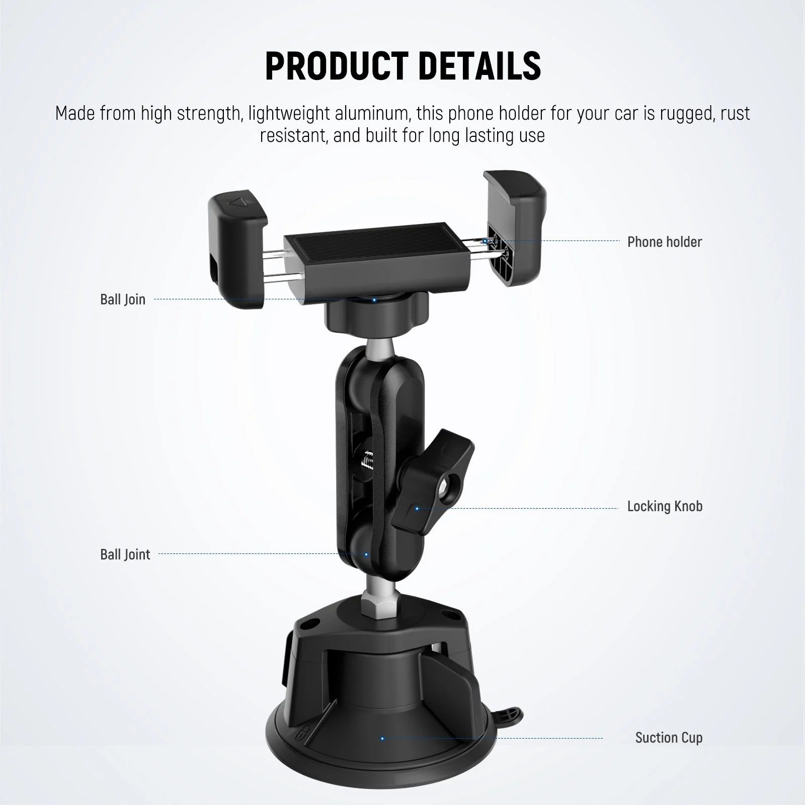 NEEWER PA136/PA137 Suction Cup Car Phone Holder - Image 5