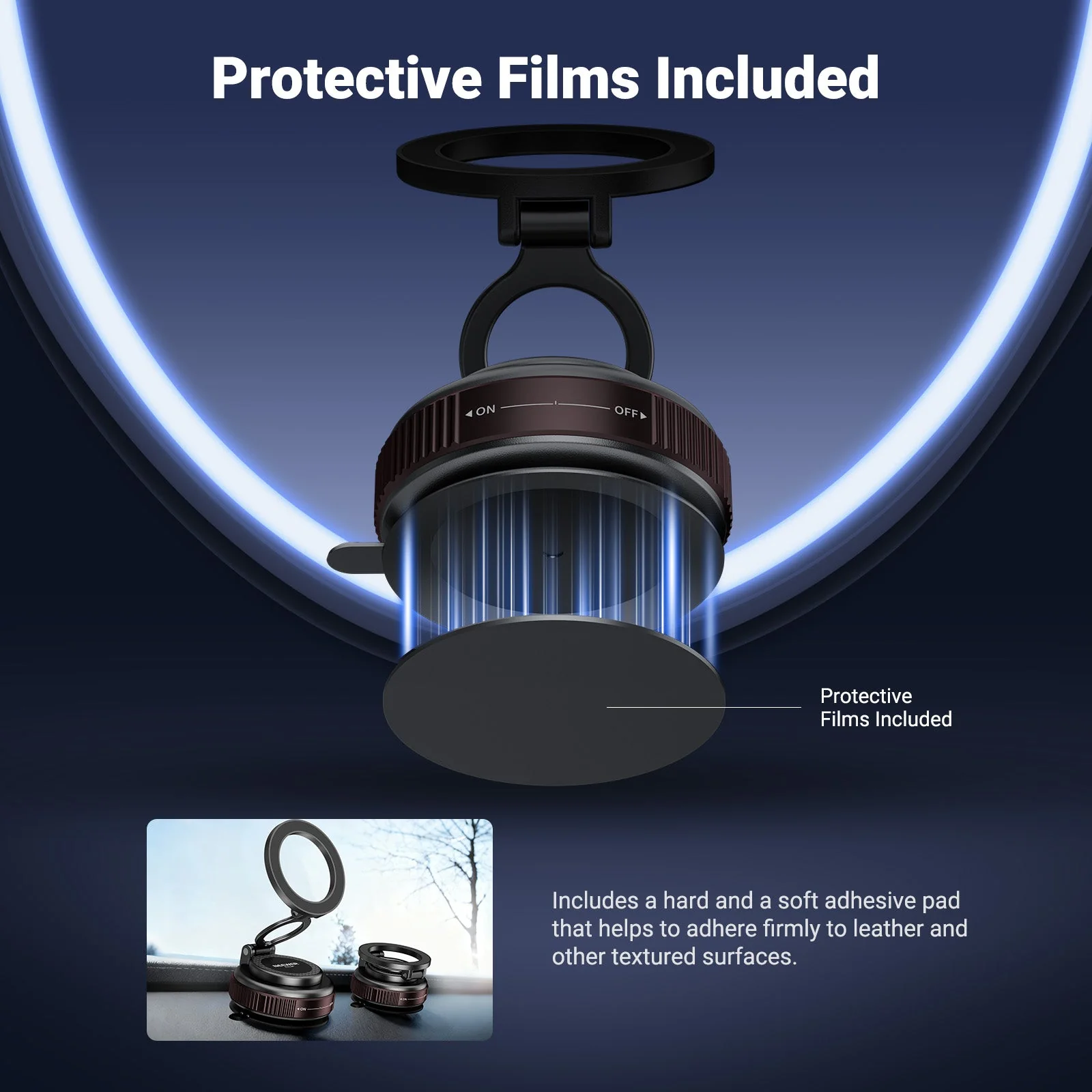 NEEWER PA138 Vacuum Suction Cup Mount with Magnetic Phone Holder - Image 5
