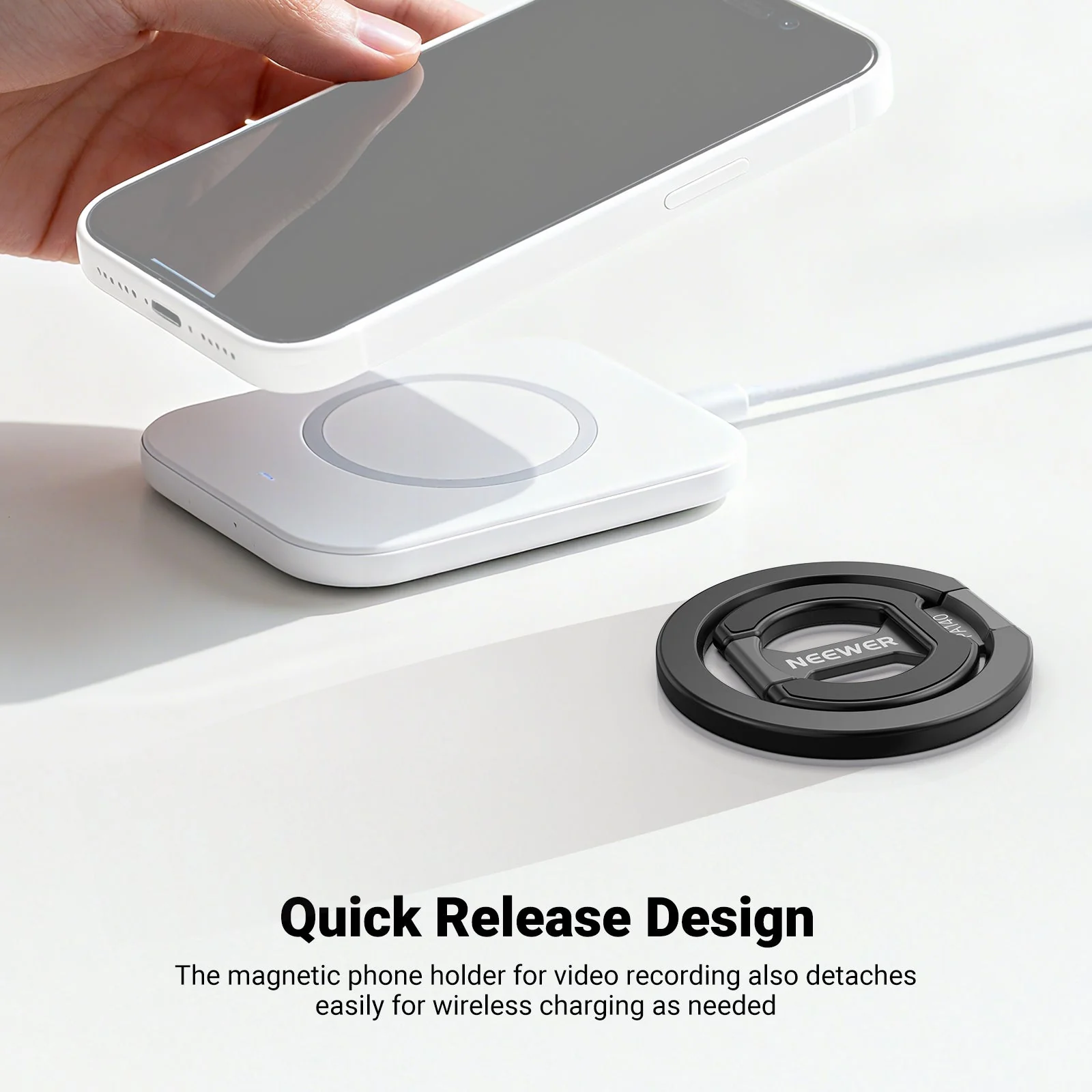 NEEWER PA140 Dual Side Magnetic Phone Ring Holder - Image 5