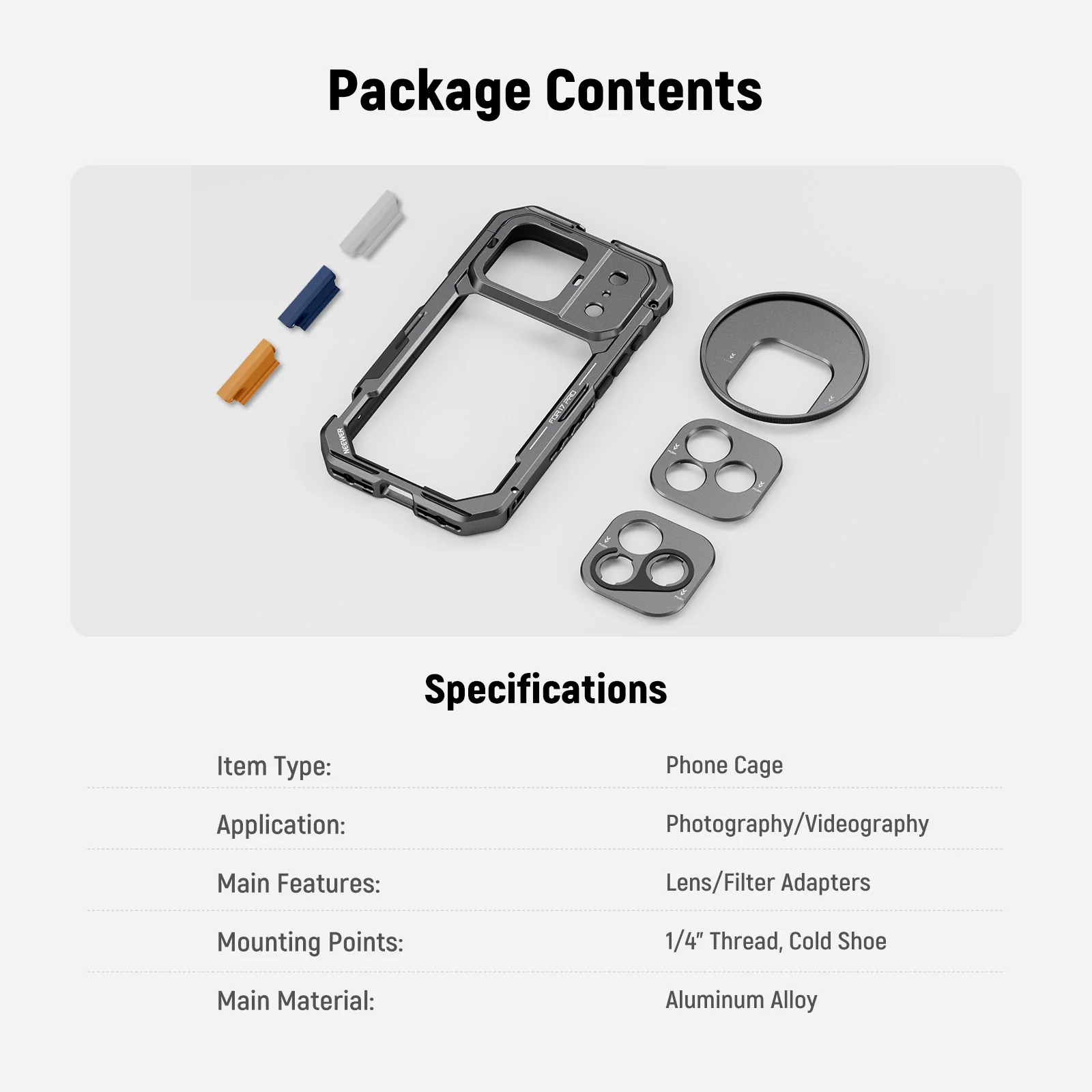 NEEWER PA143/PA144 Phone Cage Compatible with iPhone 17 Pro/Pro Max - Image 7