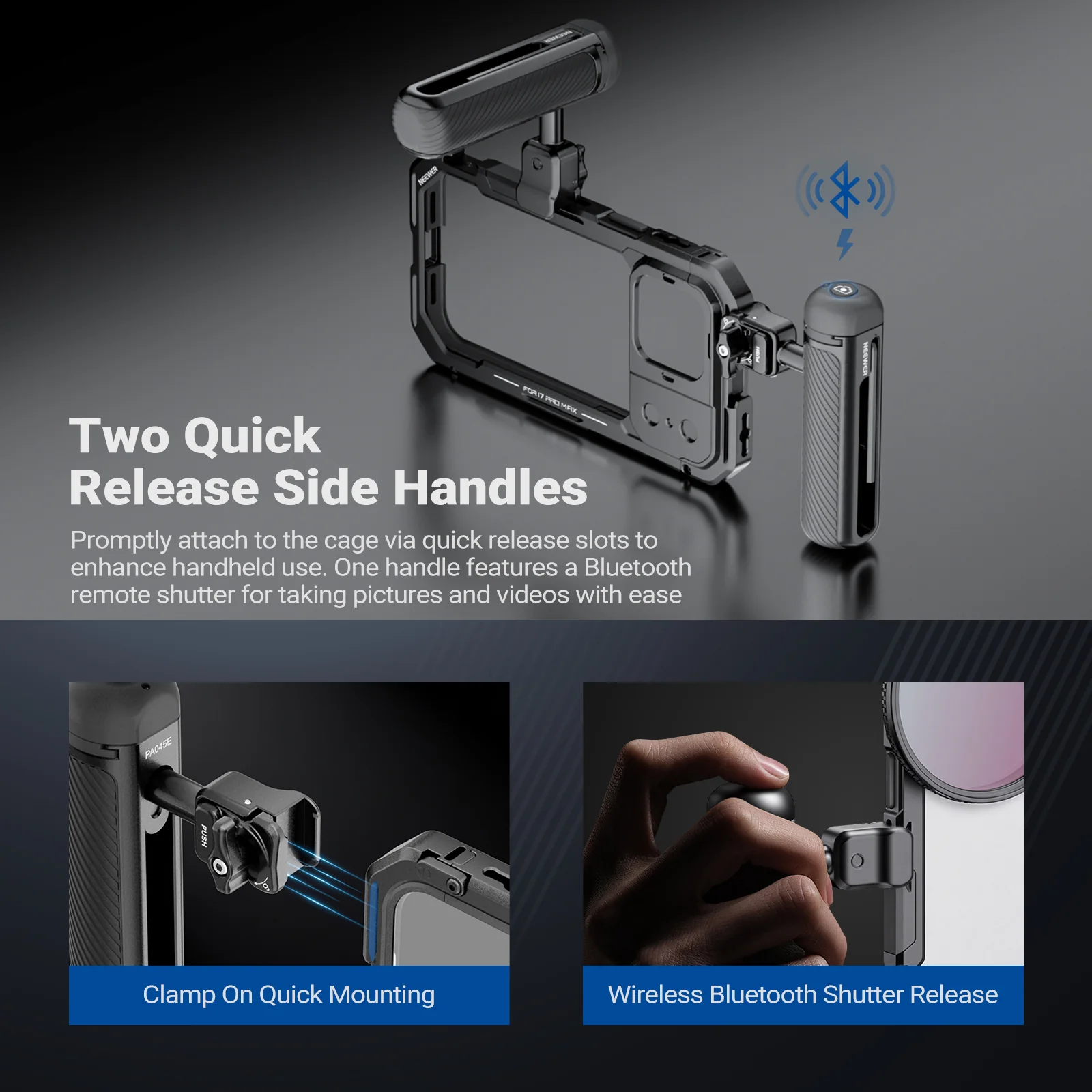 NEEWER PA143/PA144 Phone Cage Kit Compatible with iPhone 17 Pro/Pro Max - Image 23