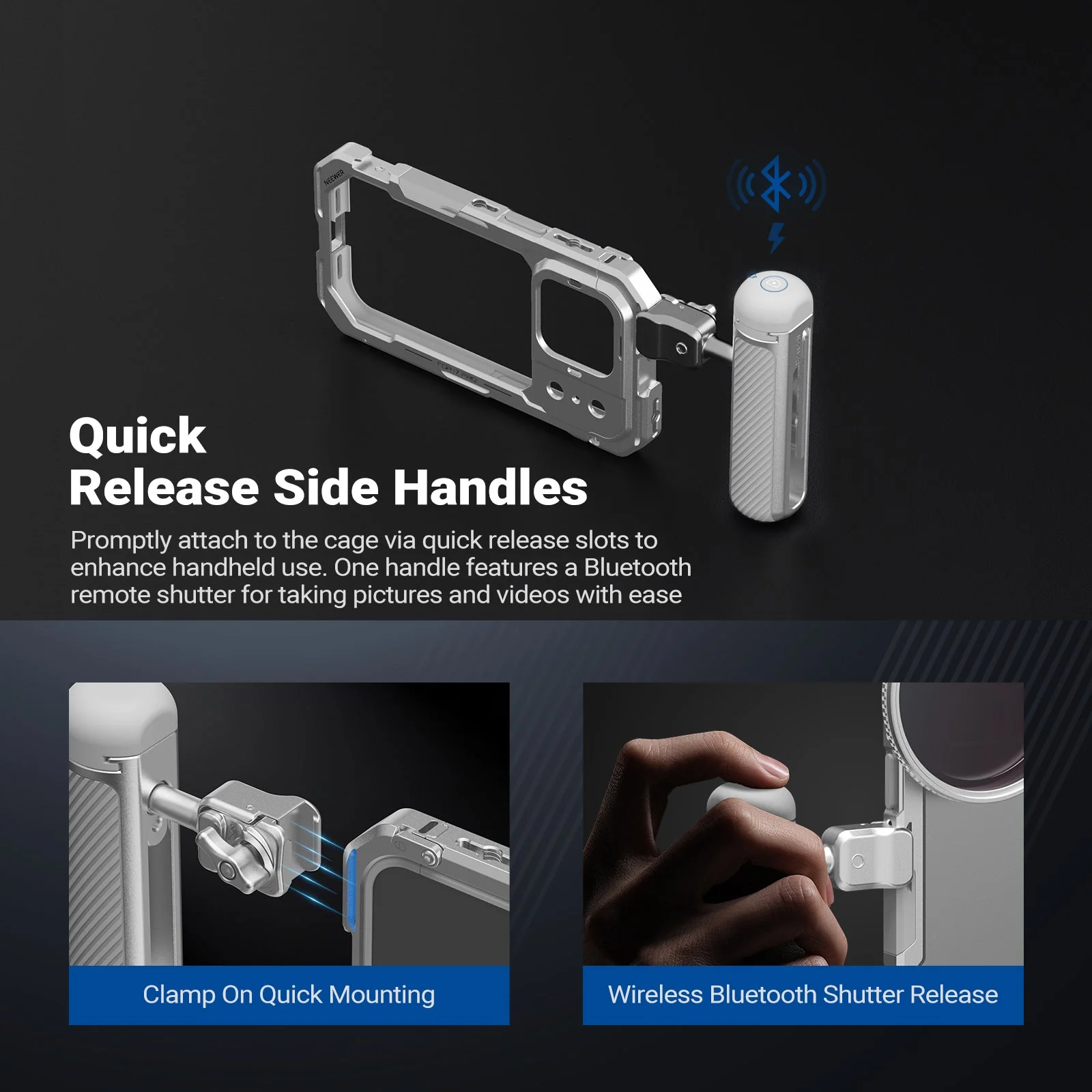 NEEWER PA143/PA144 Phone Cage Handle Kit Compatible with iPhone 17 Pro/Pro Max - Image 14
