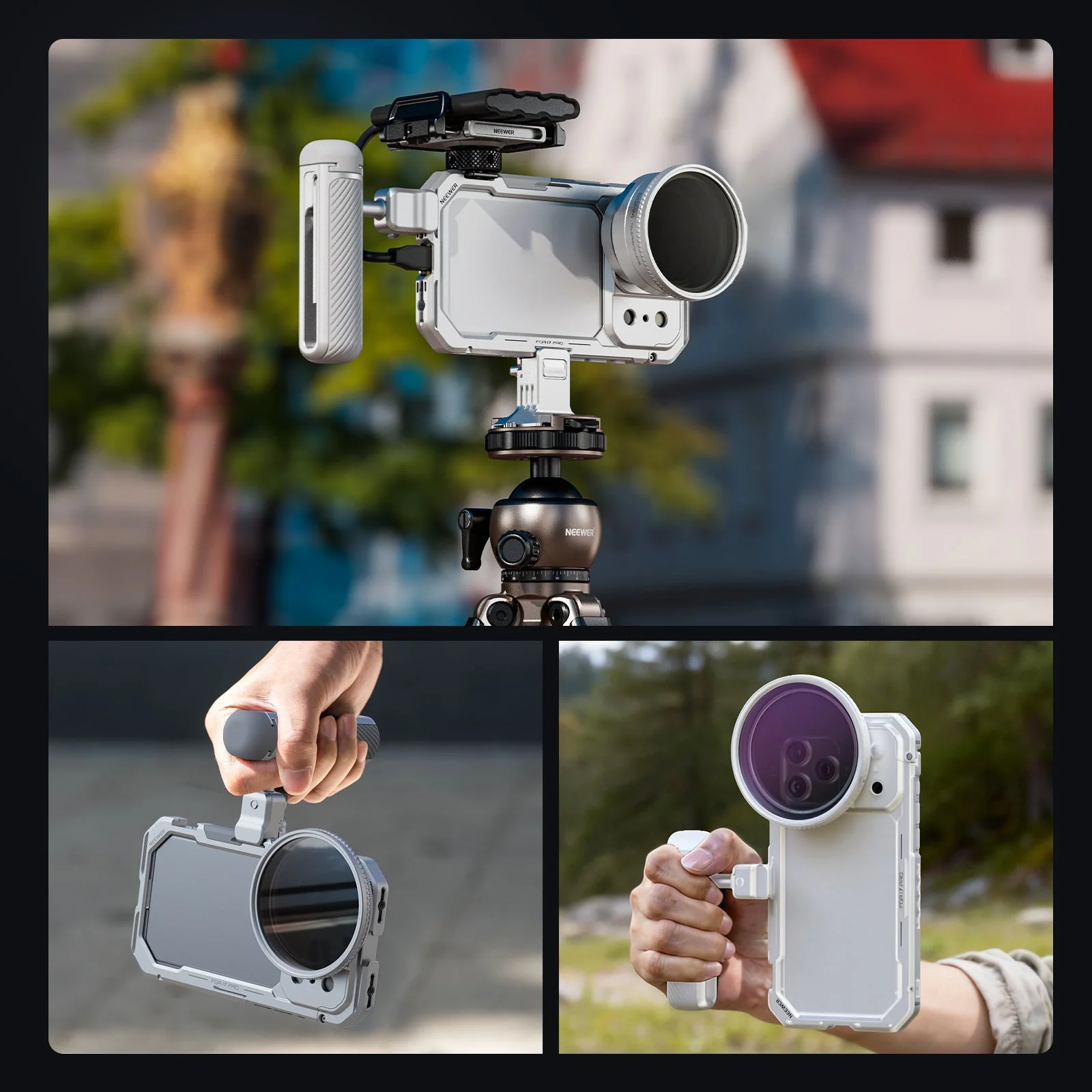 NEEWER PA143/PA144 Phone Cage Handle Kit Compatible with iPhone 17 Pro/Pro Max - Image 17
