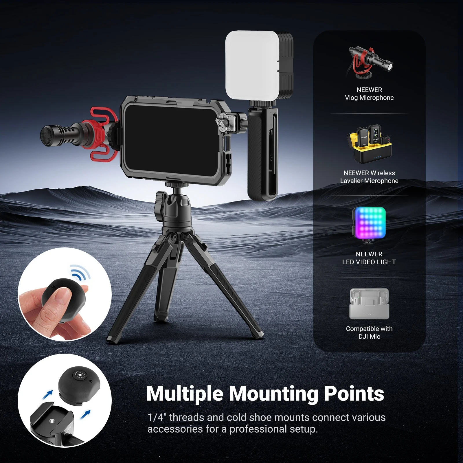 NEEWER PA143/PA144 Phone Cage Handle Kit Compatible with iPhone 17 Pro/Pro Max - Image 25