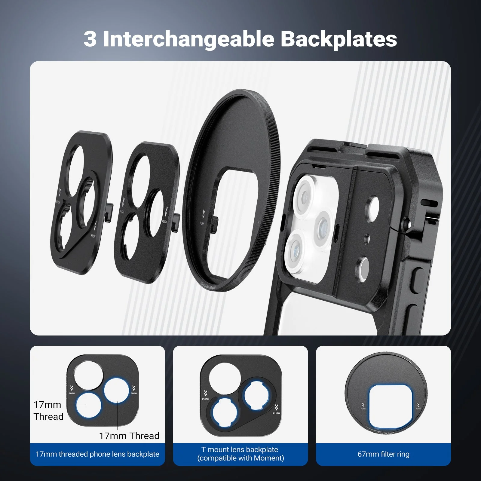 NEEWER PA143/PA144 Phone Cage Handle Kit Compatible with iPhone 17 Pro/Pro Max - Image 5