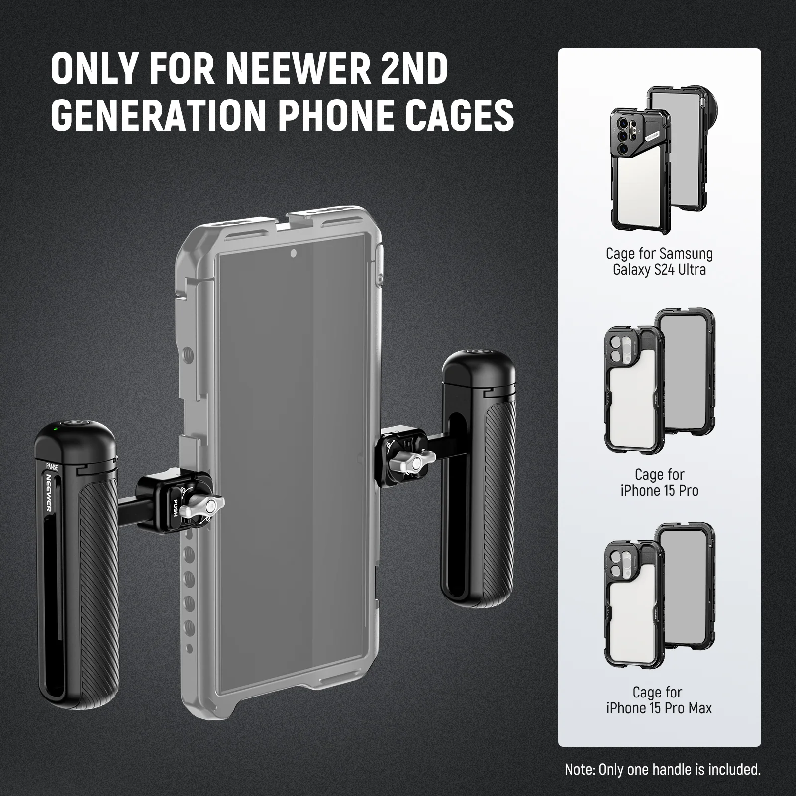 NEEWER PA145/PA145E Quick Release Phone Cage Side Handle - Image 13
