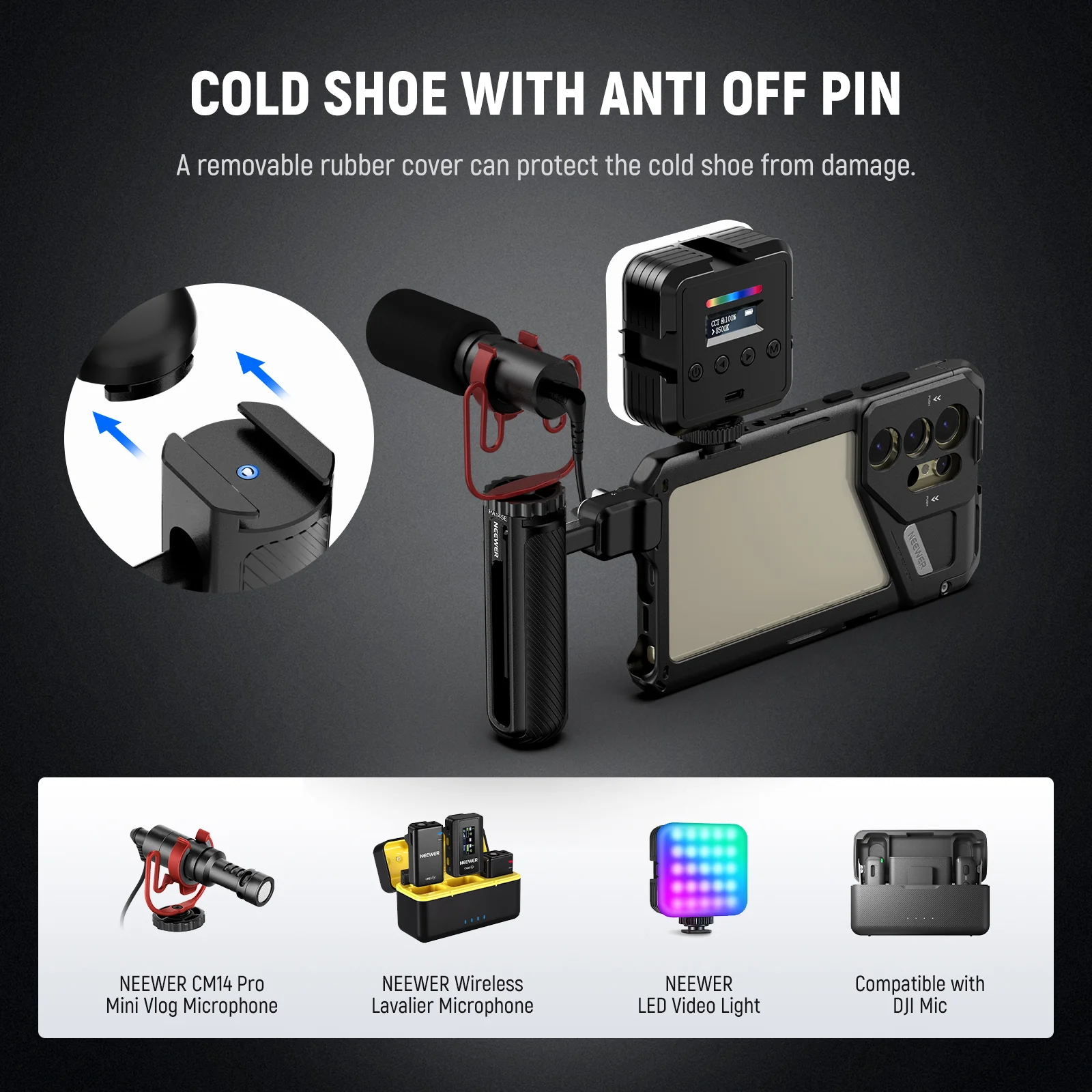 NEEWER PA145/PA145E Quick Release Phone Cage Side Handle - Image 14