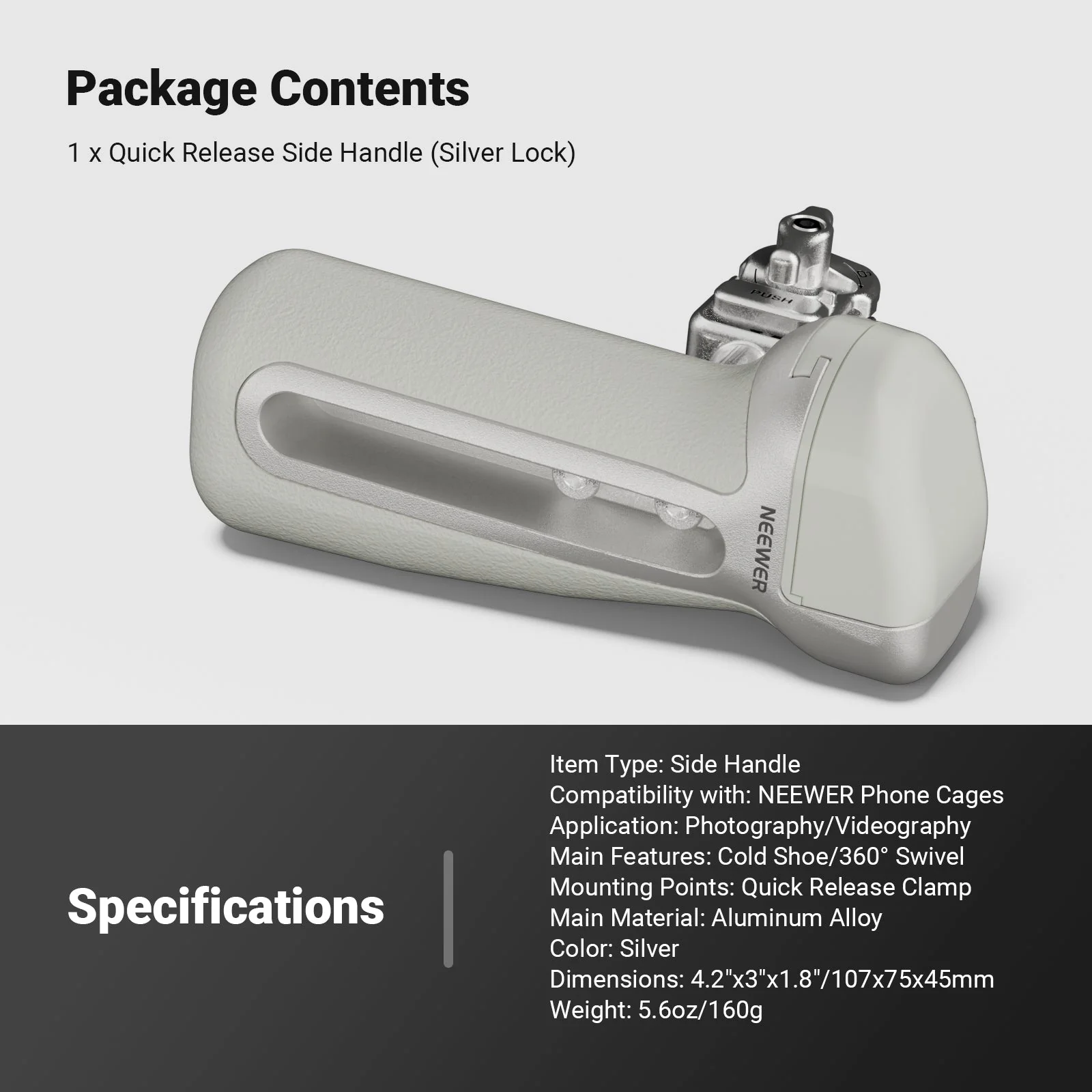 NEEWER PA148 Quick Release Side Handle - Image 7