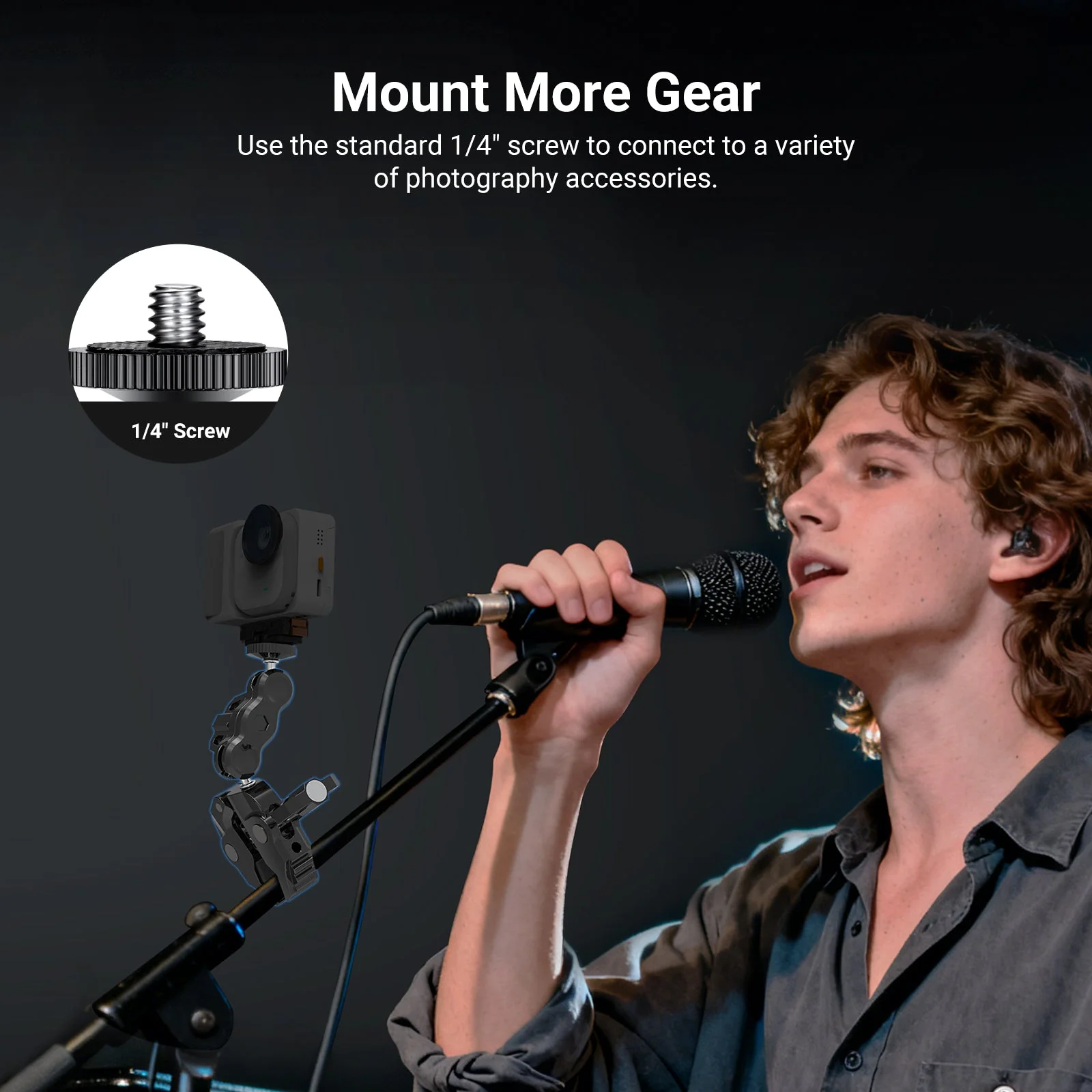 NEEWER PA150 Magnetic Phone Mount with Super Clamp - Image 3