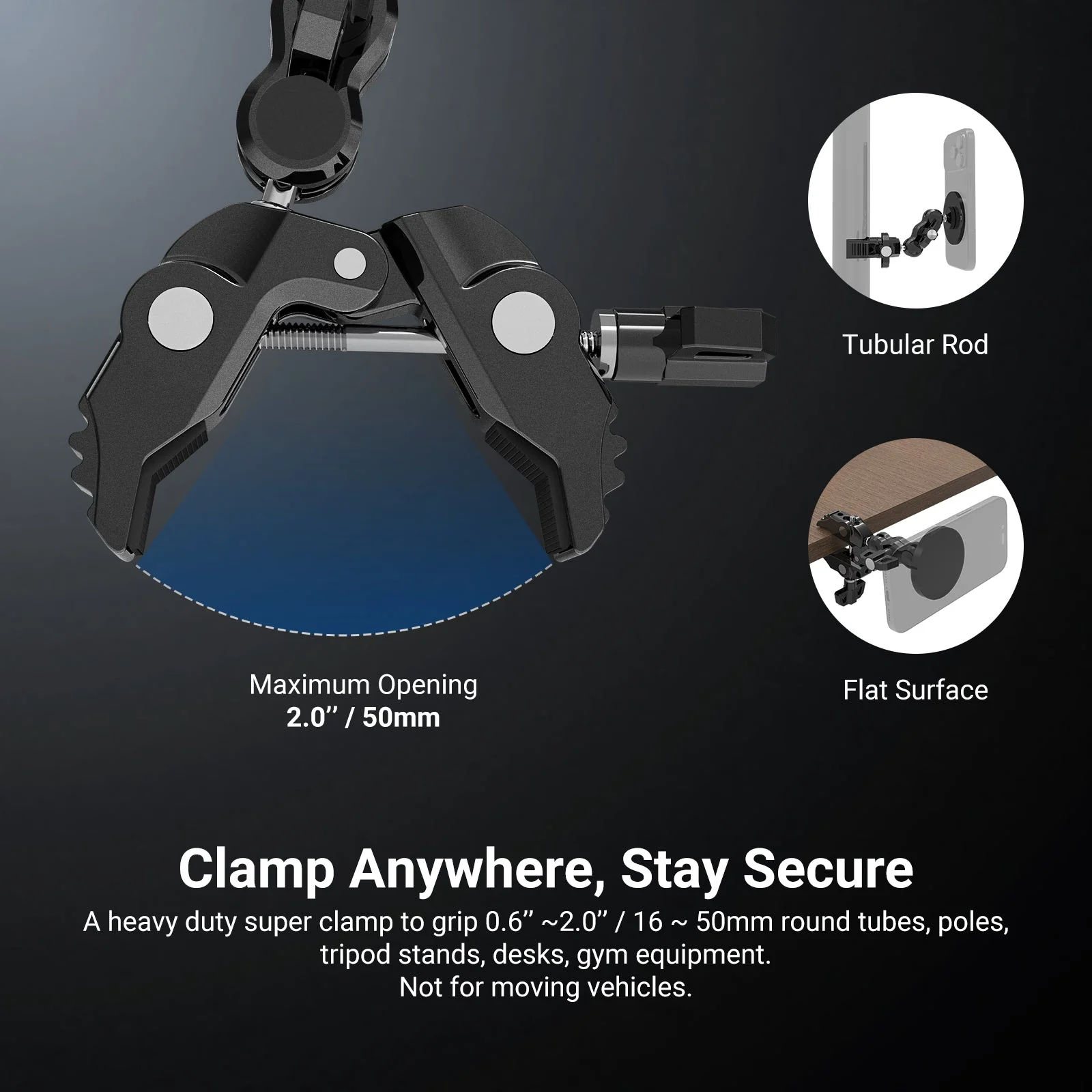 NEEWER PA150 Magnetic Phone Mount with Super Clamp - Image 4