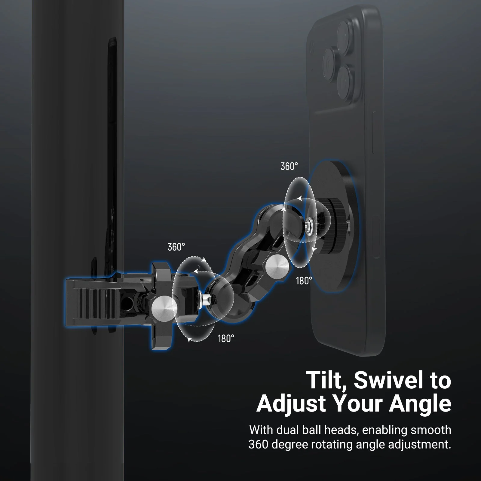 NEEWER PA150 Magnetic Phone Mount with Super Clamp - Image 5