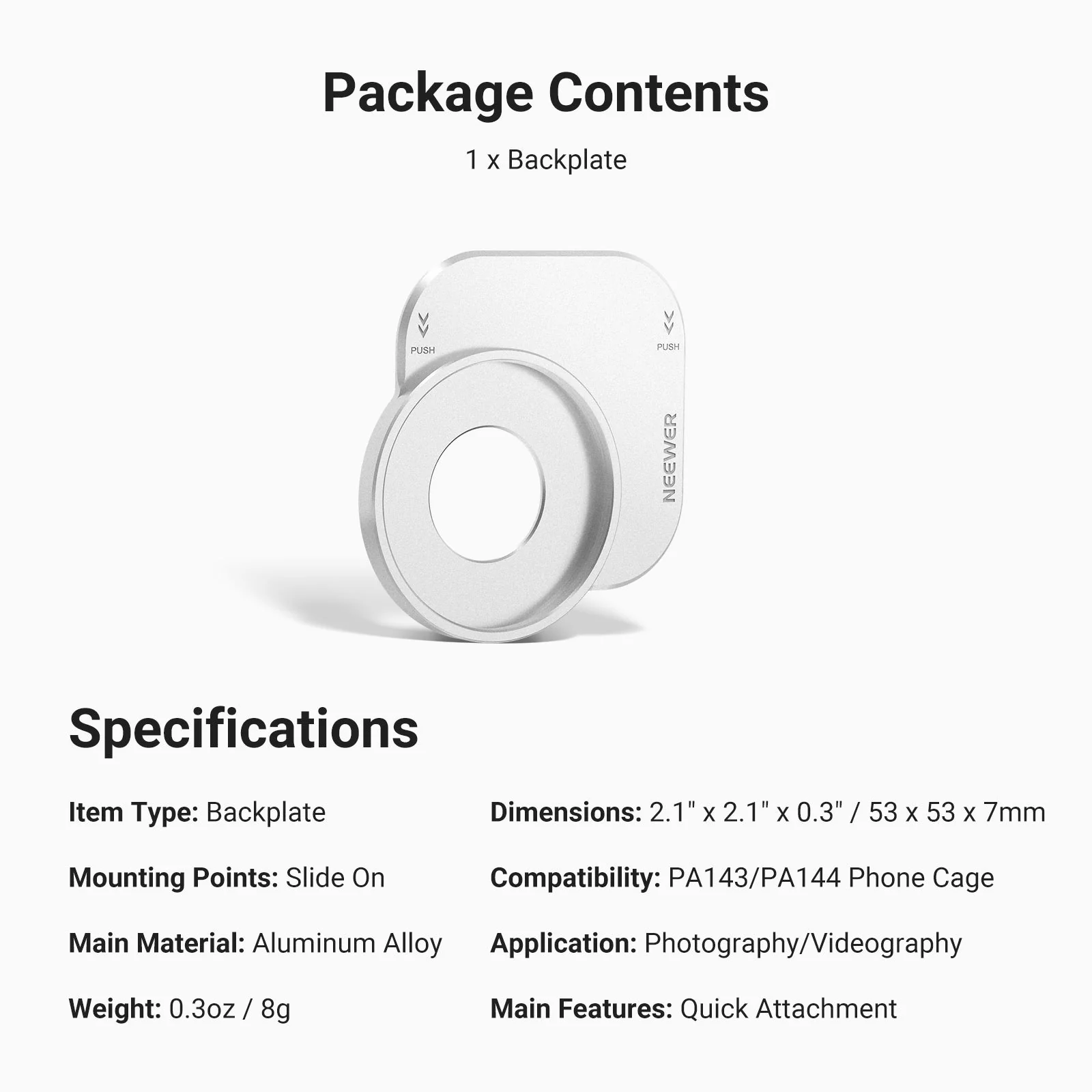 NEEWER PA152 37mm Filter Lens Backplate for iPhone 17 Pro/Pro Max Phone Cage - Image 14