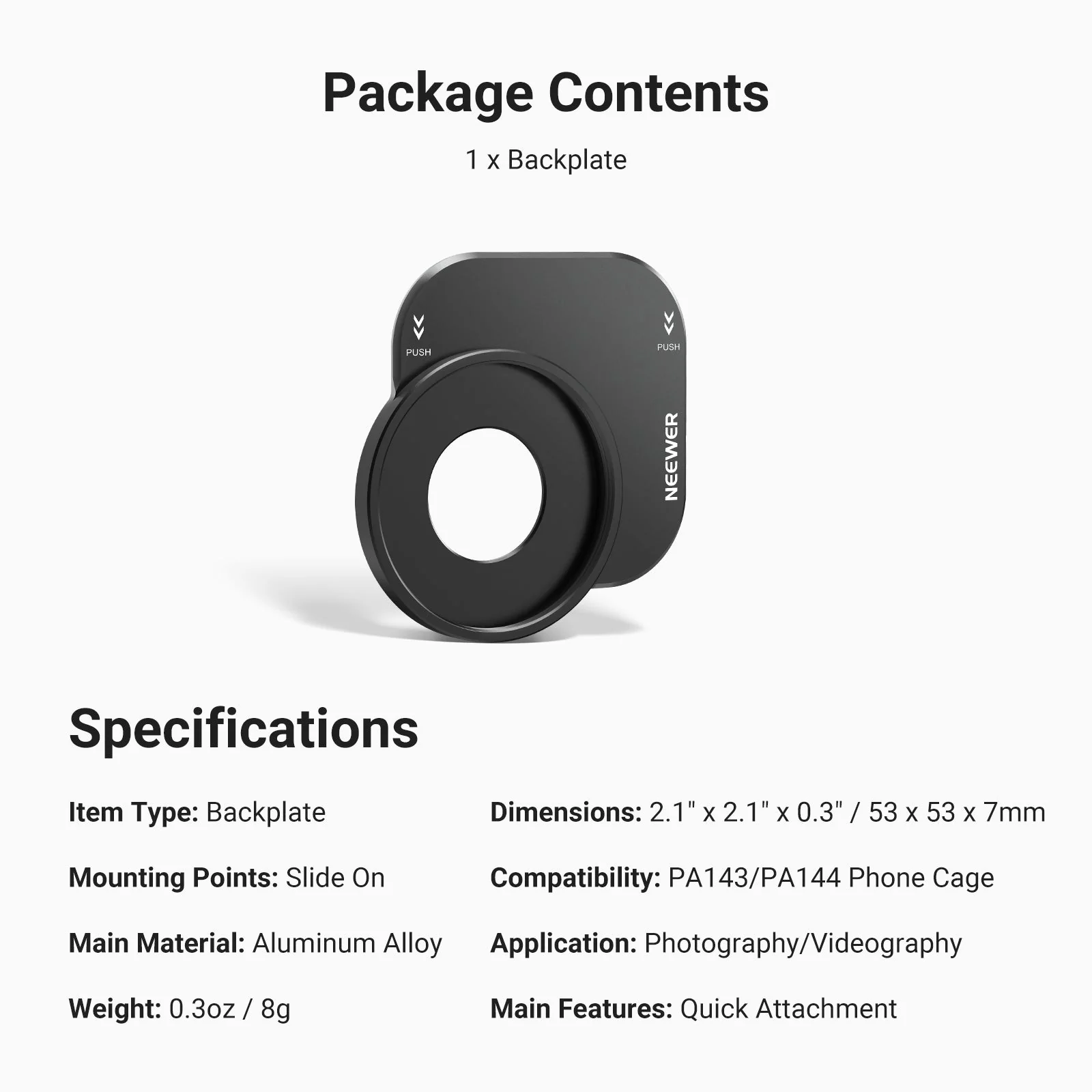 NEEWER PA152 37mm Filter Lens Backplate for iPhone 17 Pro/Pro Max Phone Cage - Image 7
