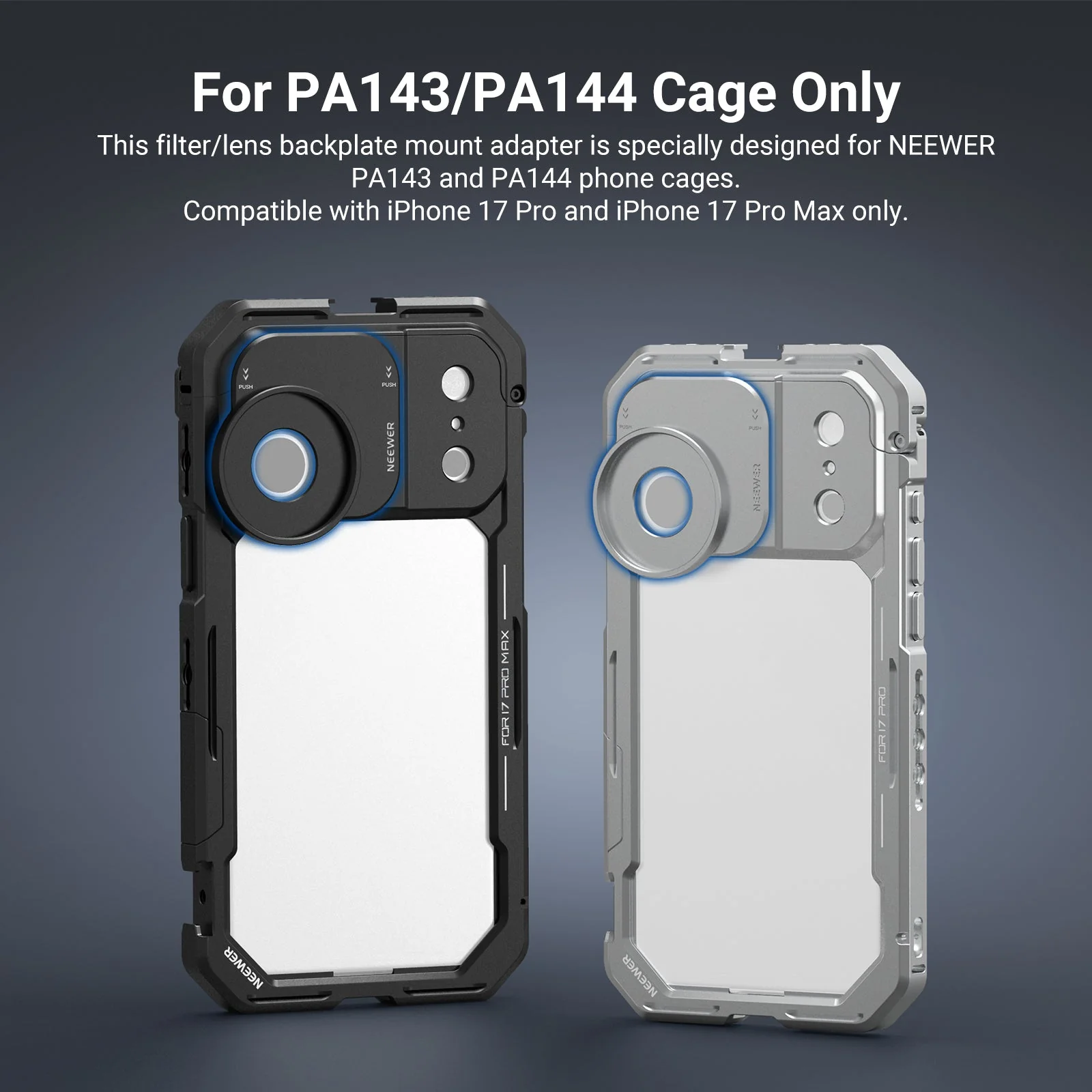 NEEWER PA152 37mm Filter Lens Backplate for iPhone 17 Pro/Pro Max Phone Cage - Image 9