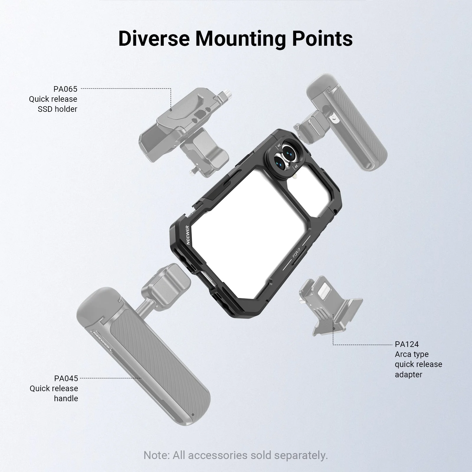 NEEWER PA158 Phone Cage Compatible with iPhone 17 Only - Image 2