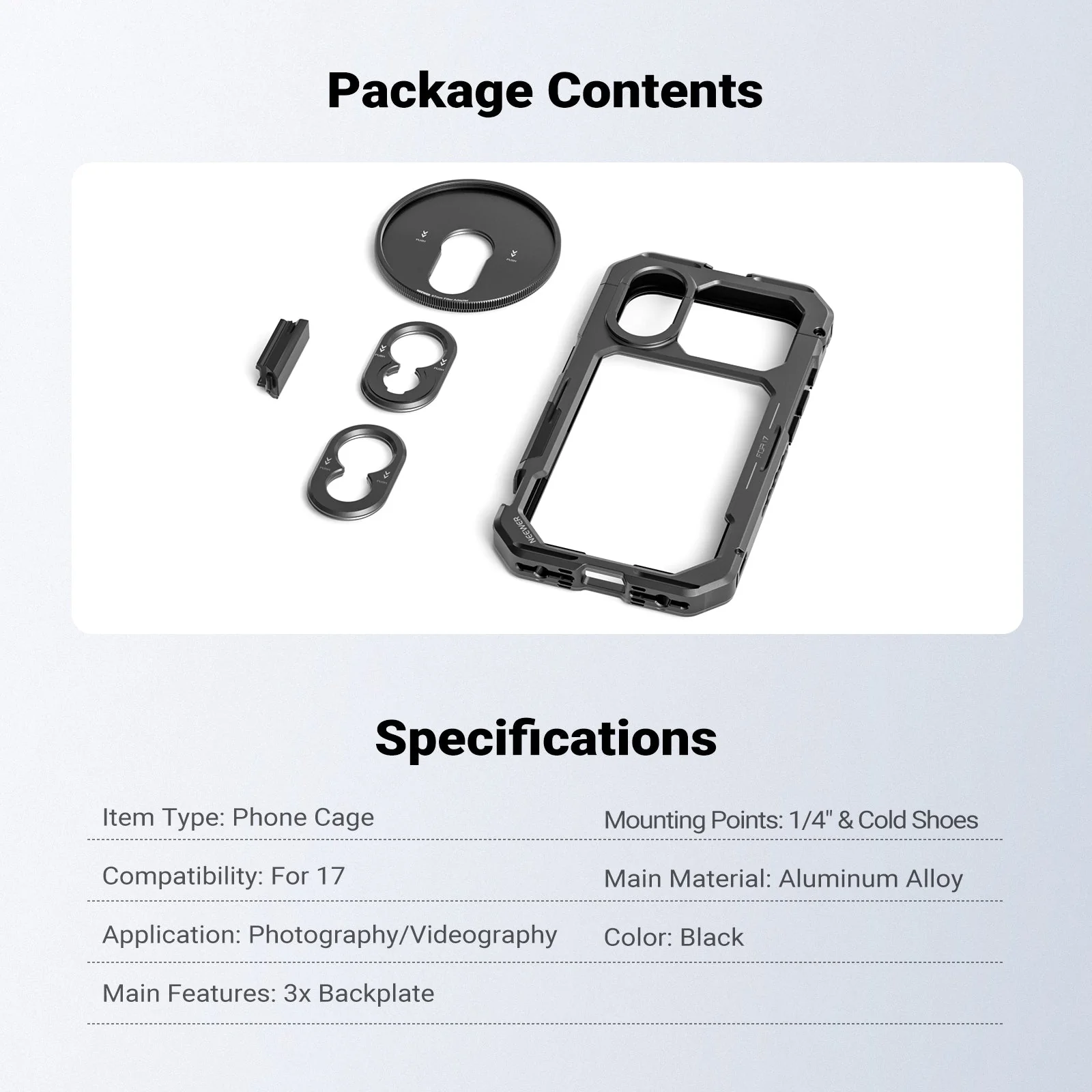 NEEWER PA158 Phone Cage Compatible with iPhone 17 Only - Image 8