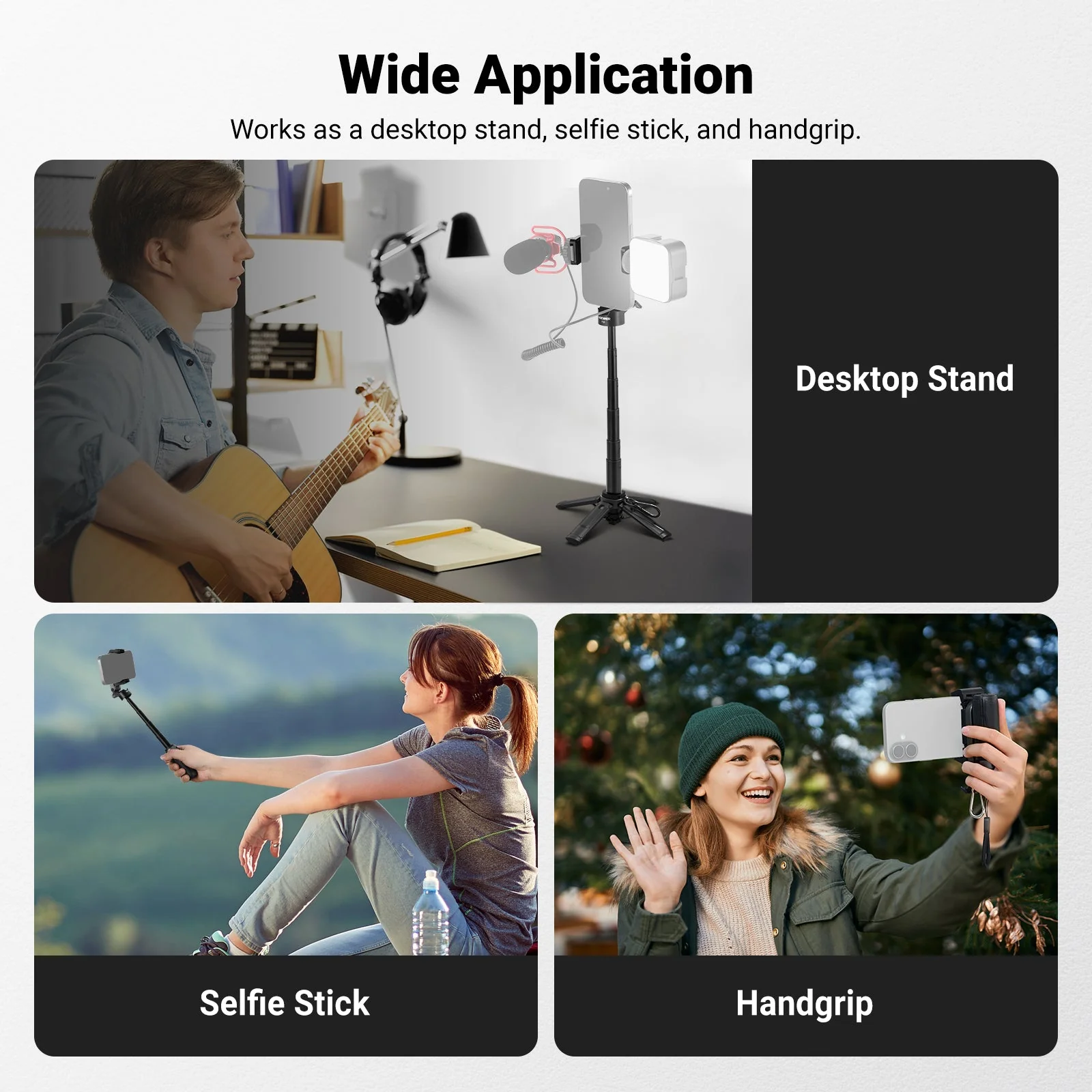 NEEWER BASICS PA986 Mini Phone Tripod Selfie Stick - Image 4