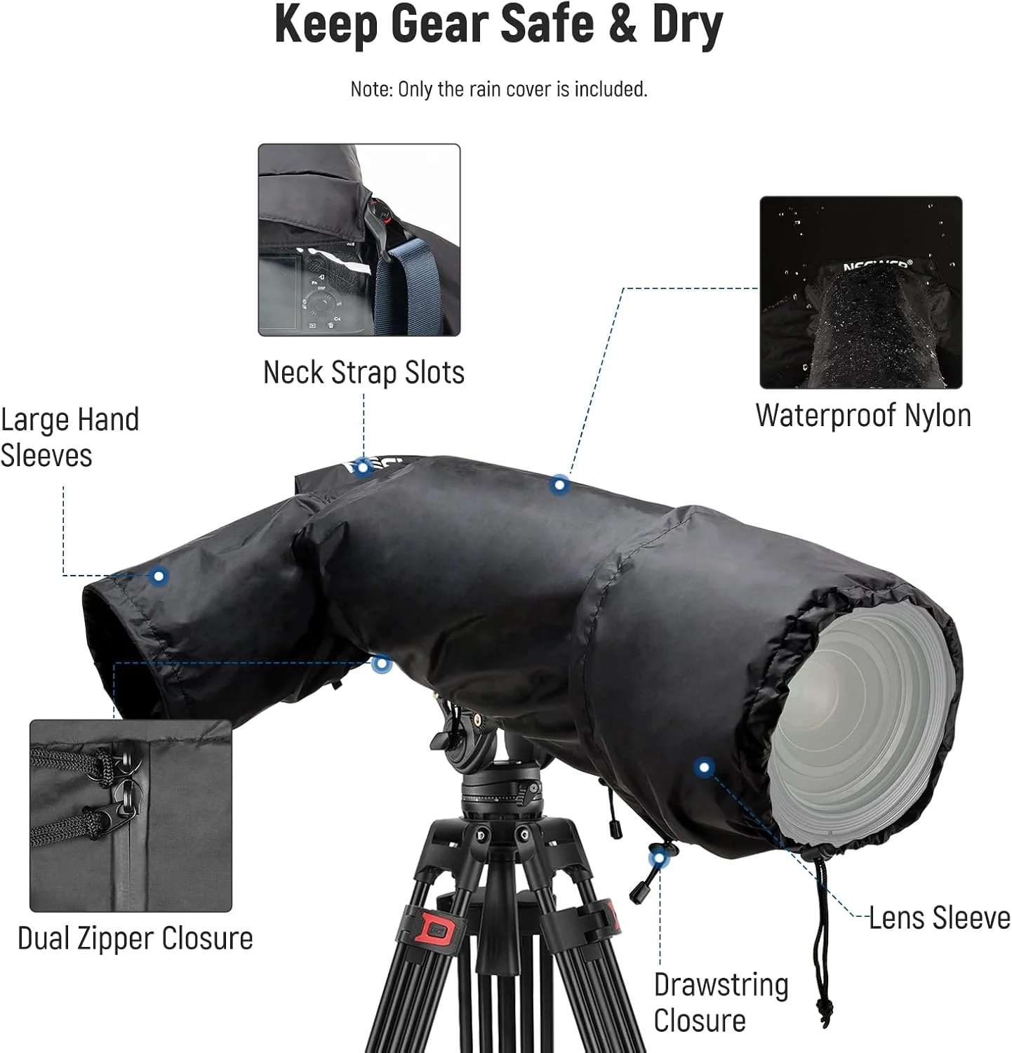 NEEWER PB003/PB004 Camera Rain Cover - Image 16