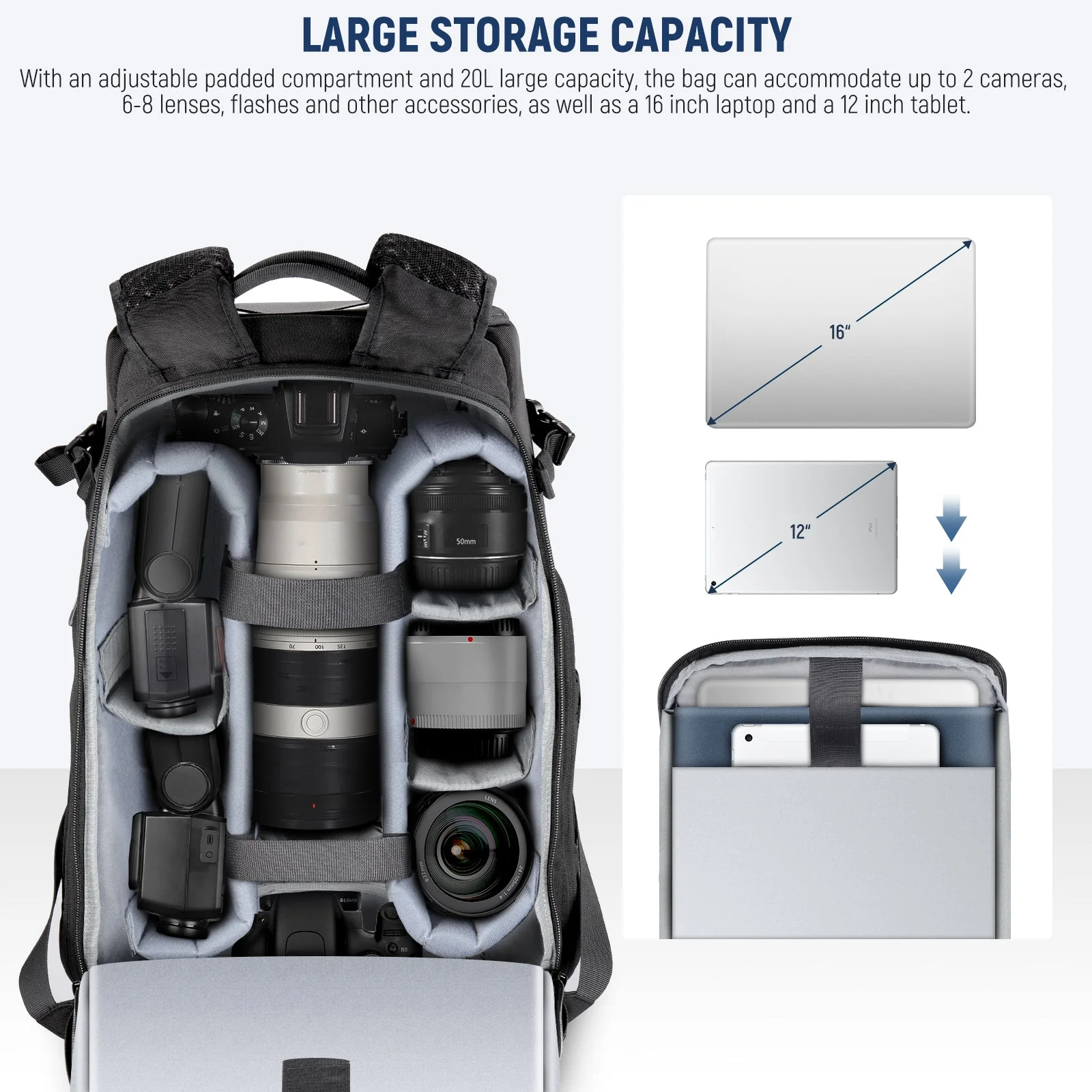 NEEWER PB010 20L Camera Backpack - Image 4