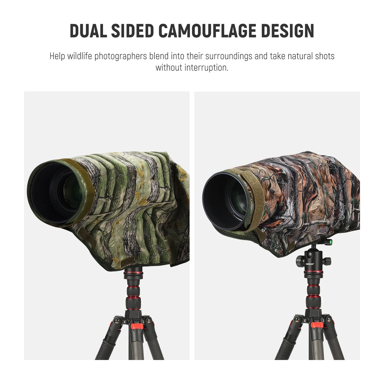 NEEWER PB019 Dual Sided Camouflage Camera Rain Cover - Image 3
