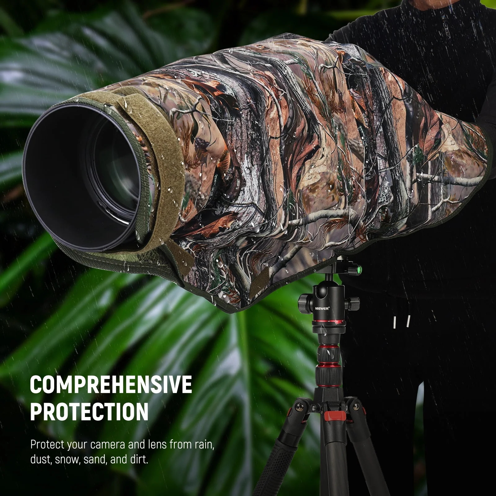 NEEWER PB019 Dual Sided Camouflage Camera Rain Cover - Image 6