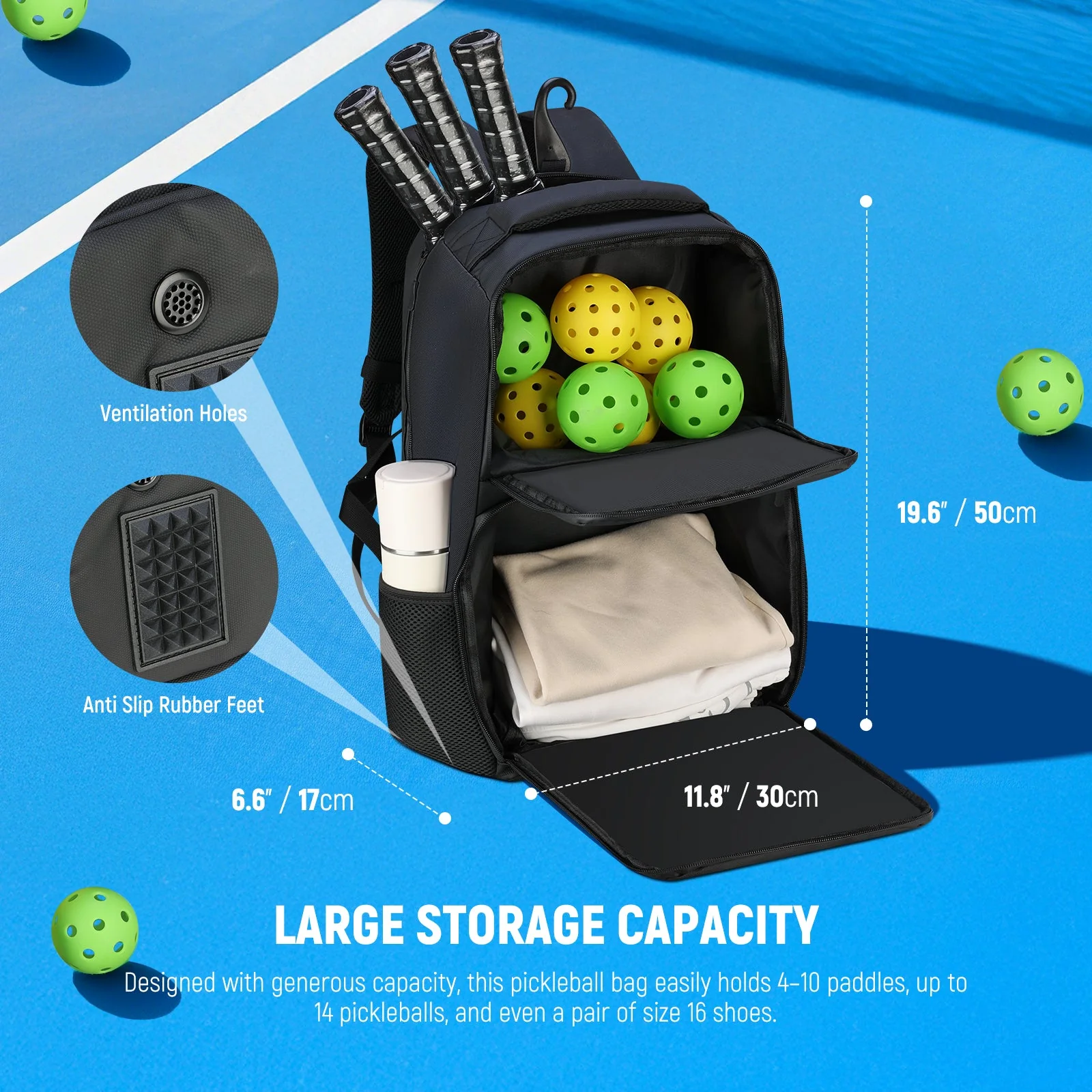 NEEWER PB01B Pickleball Backpack - Image 3