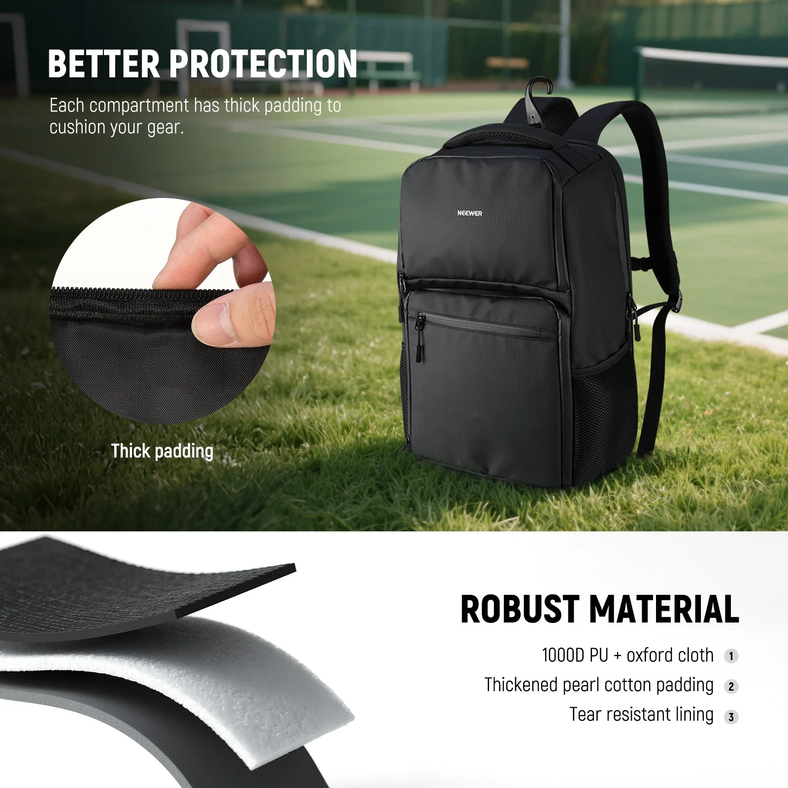 NEEWER PB01B Pickleball Backpack - Image 5