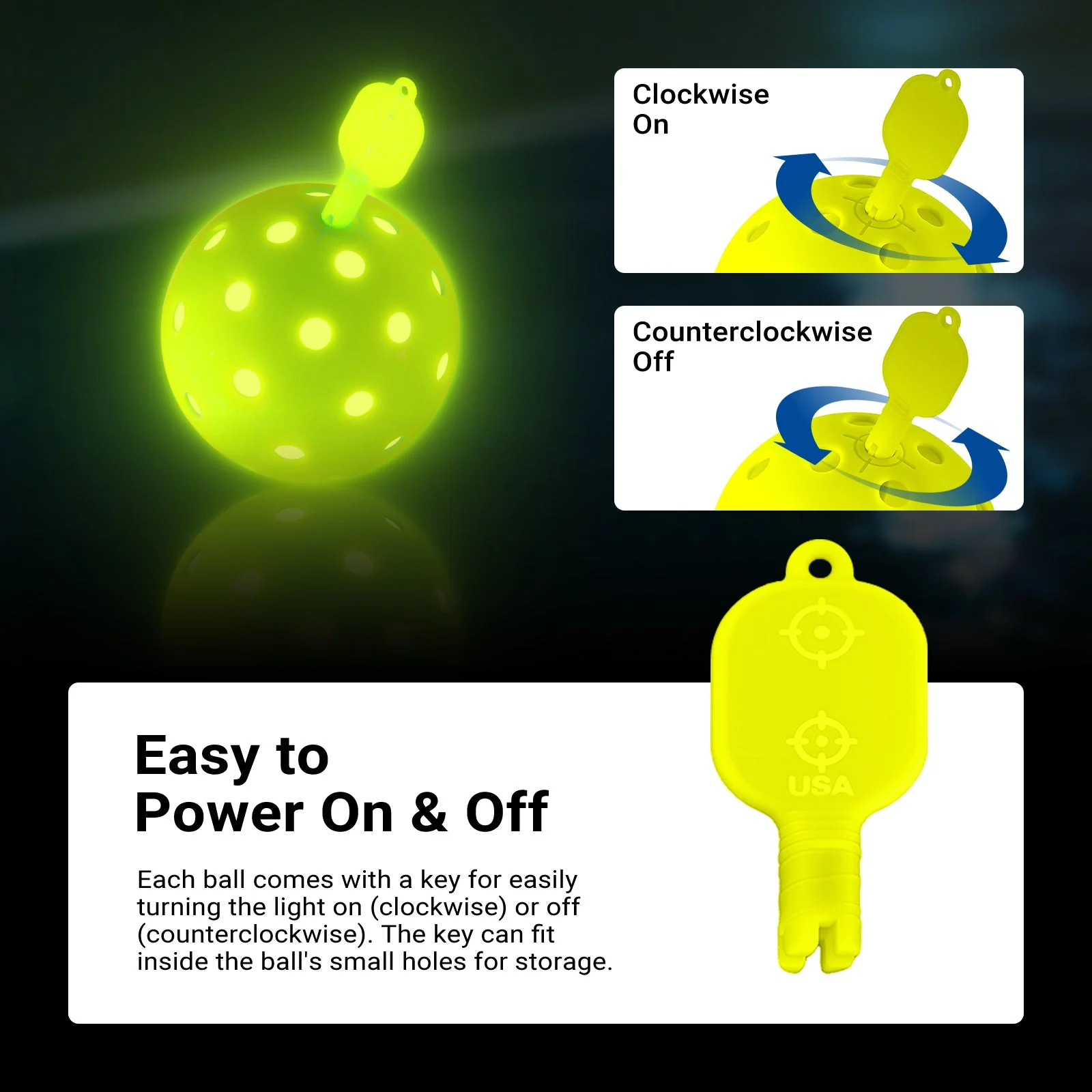 NEEWER PB02 4 Packs LED Pickleball Set - Image 3
