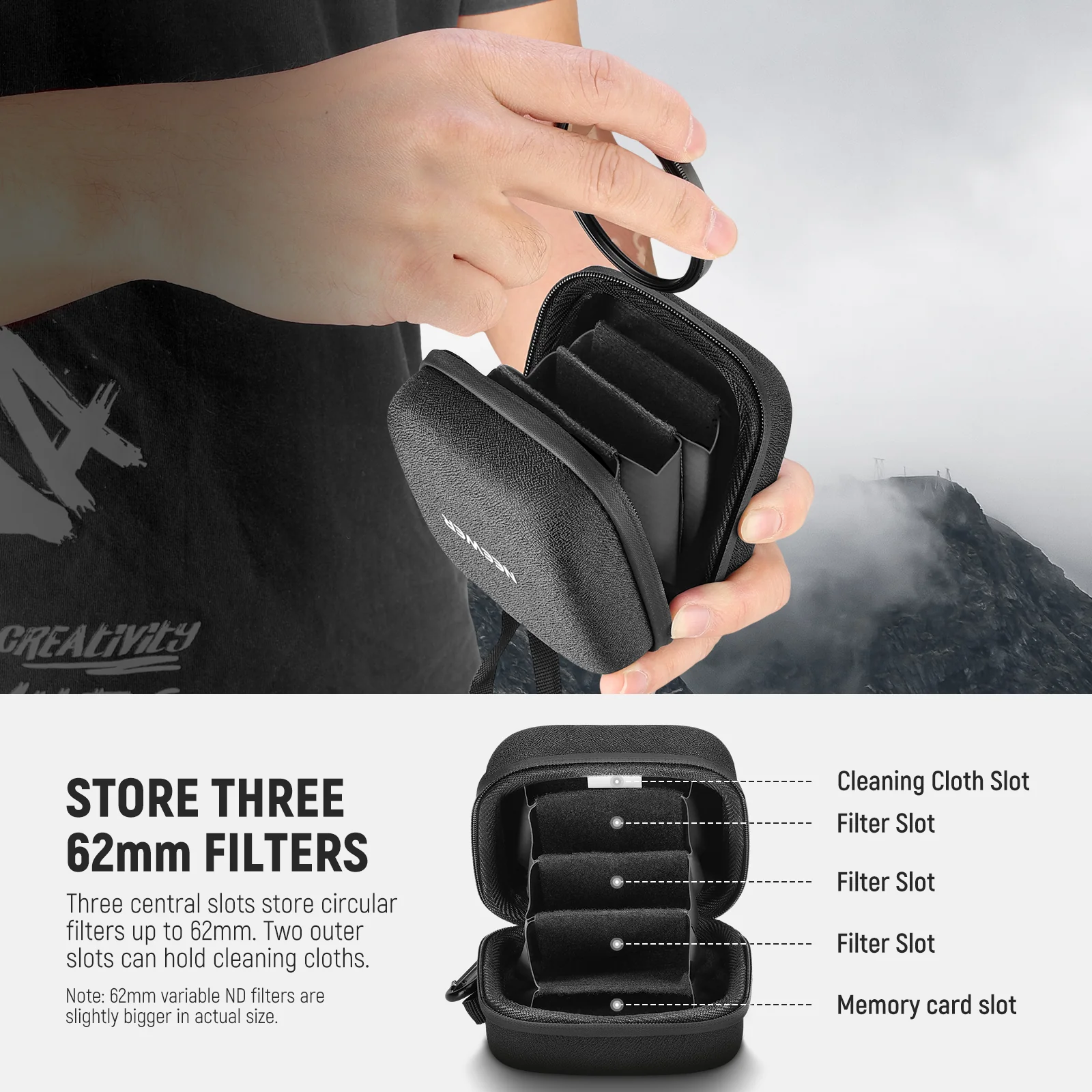 NEEWER PB11/PB12 Hard Shell Filter Storage Case for Circular Filters - Image 3